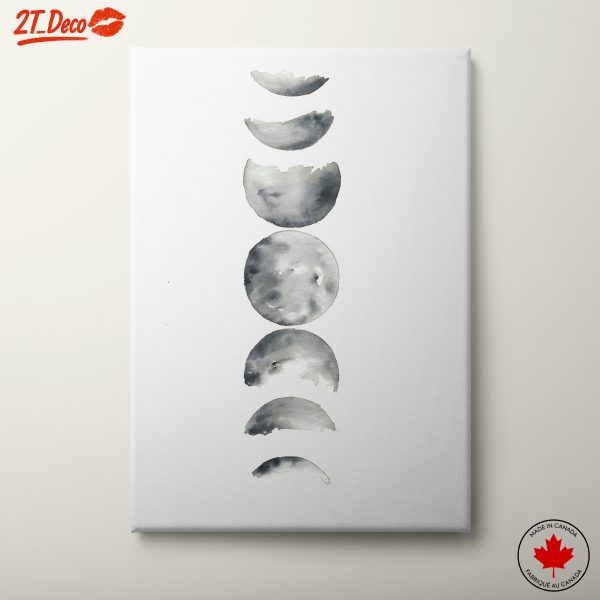 Phases of the Moon Watercolor Art