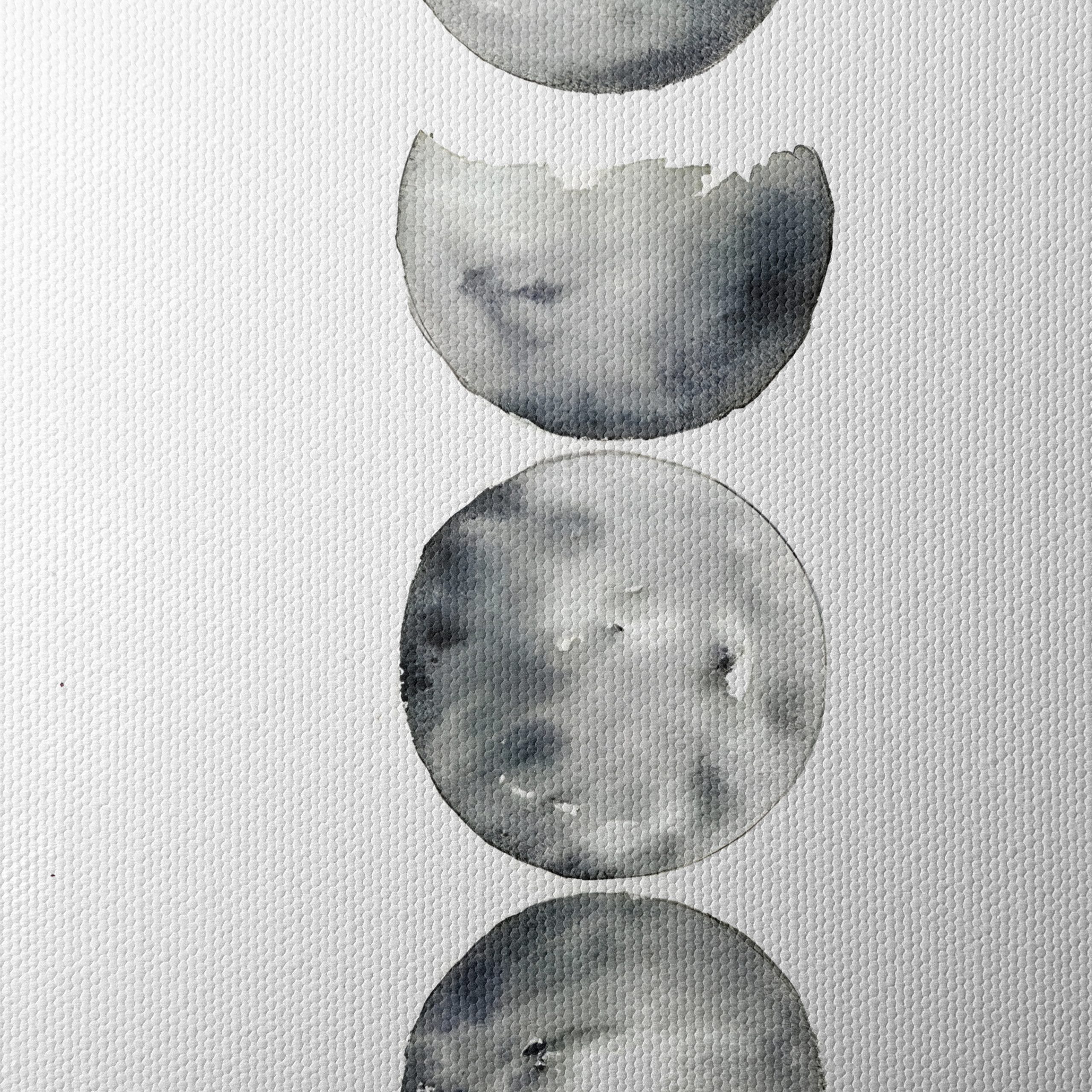 Phases of the Moon Watercolor Art - Image 4