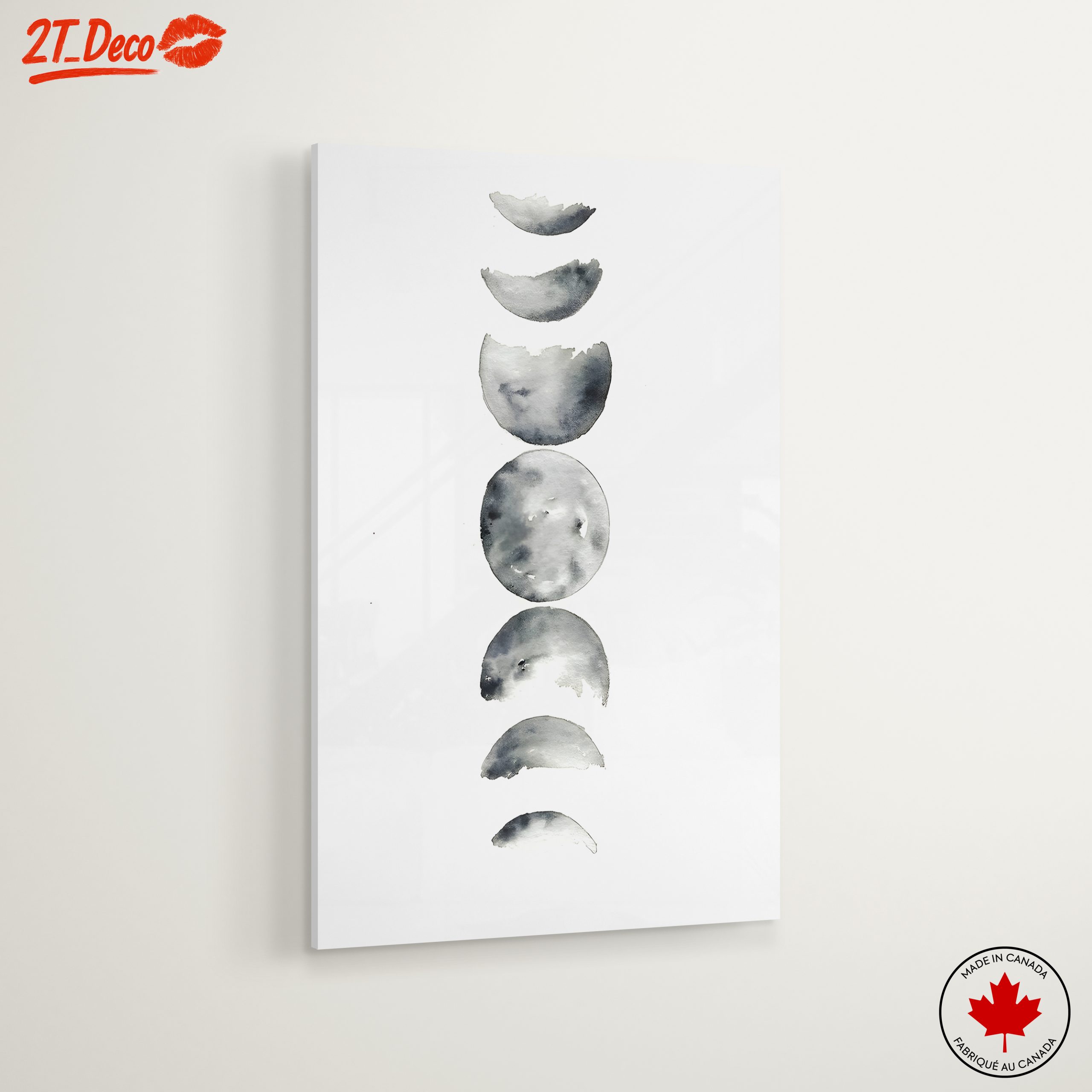 Phases of the Moon Watercolor Art - Image 6