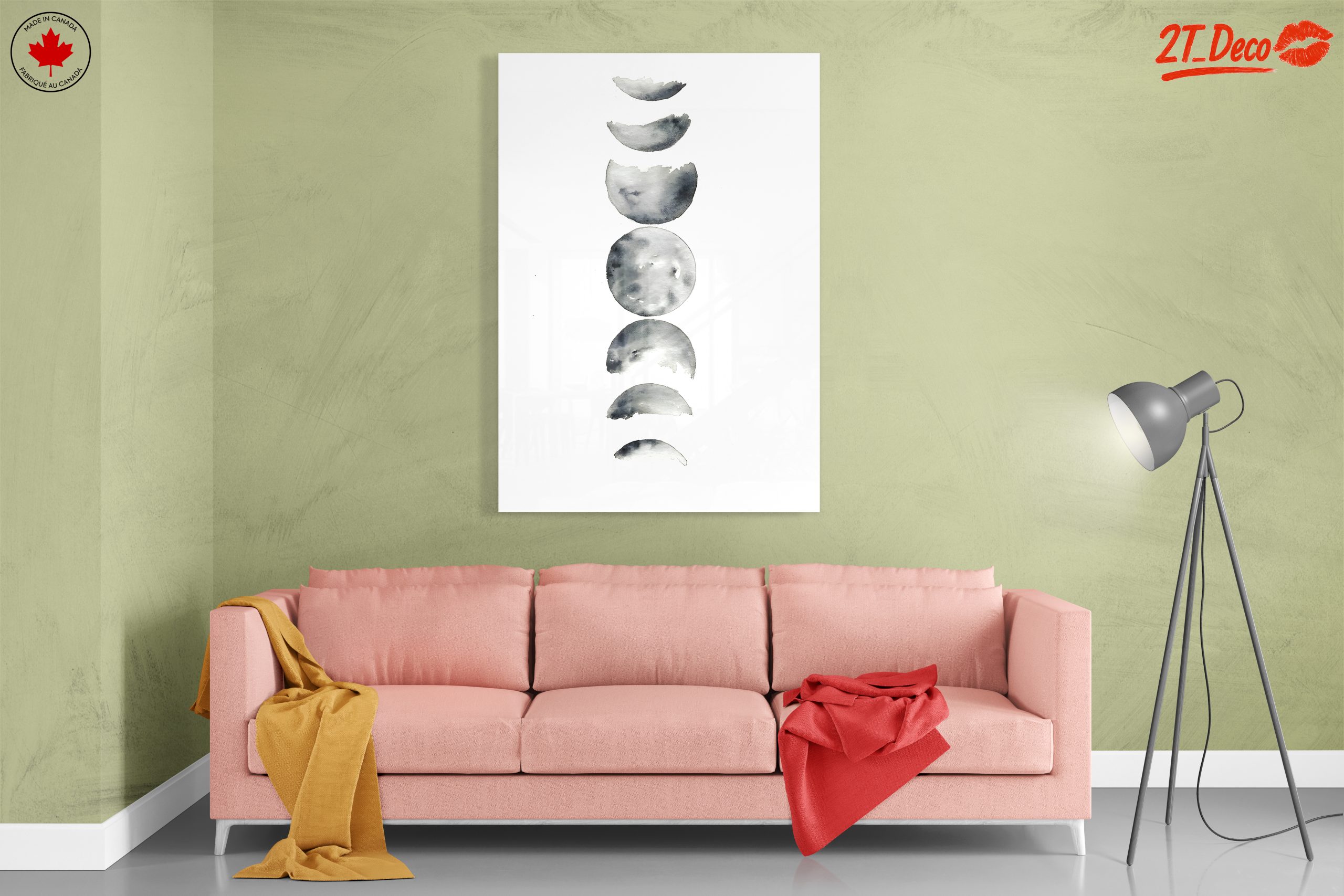 Phases of the Moon Watercolor Art - Image 7
