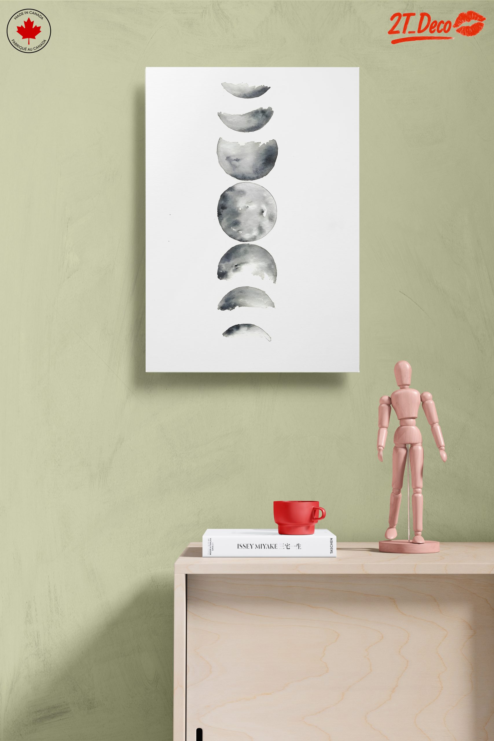 Phases of the Moon Watercolor Art - Image 14