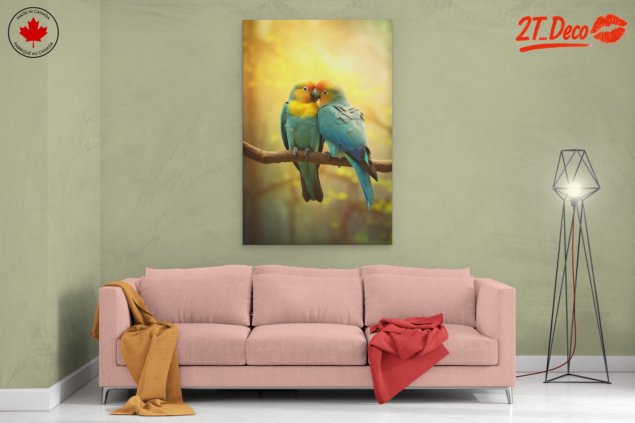 Couple of Colorful Birds on a Branch - Image 2