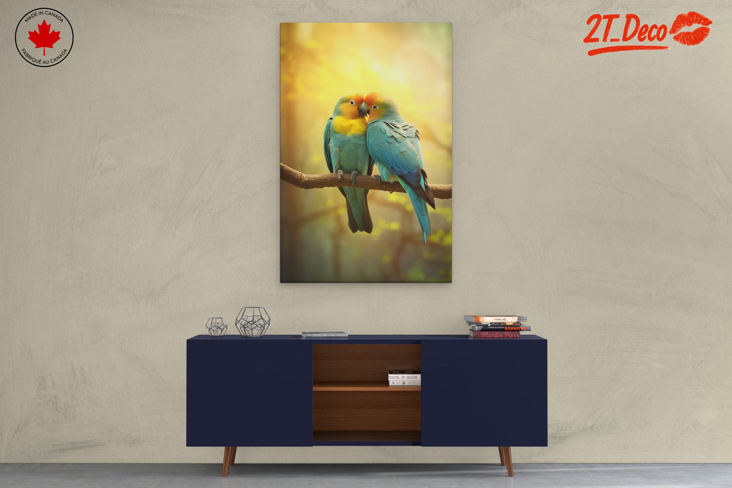 Couple of Colorful Birds on a Branch - Image 3