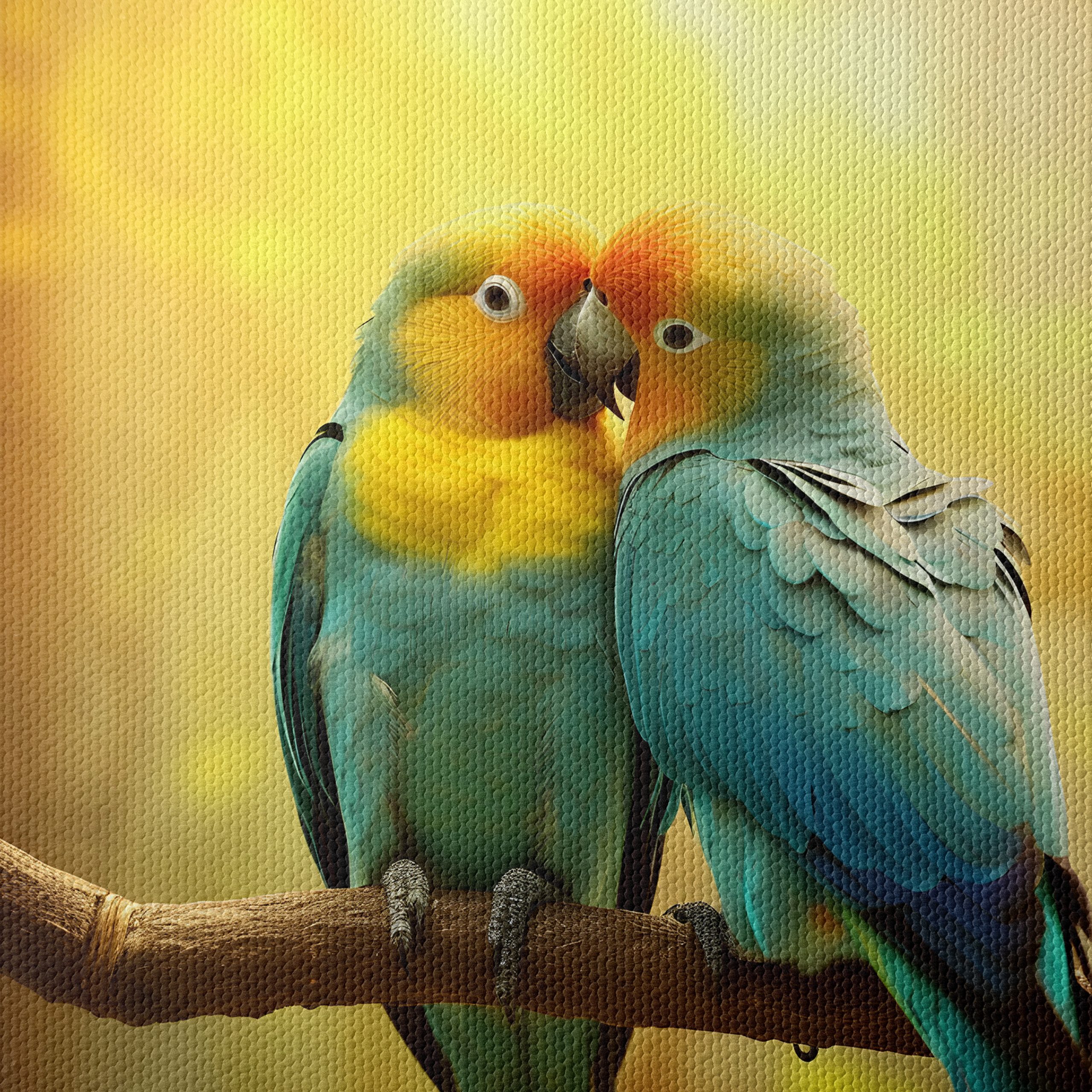 Couple of Colorful Birds on a Branch - Image 4