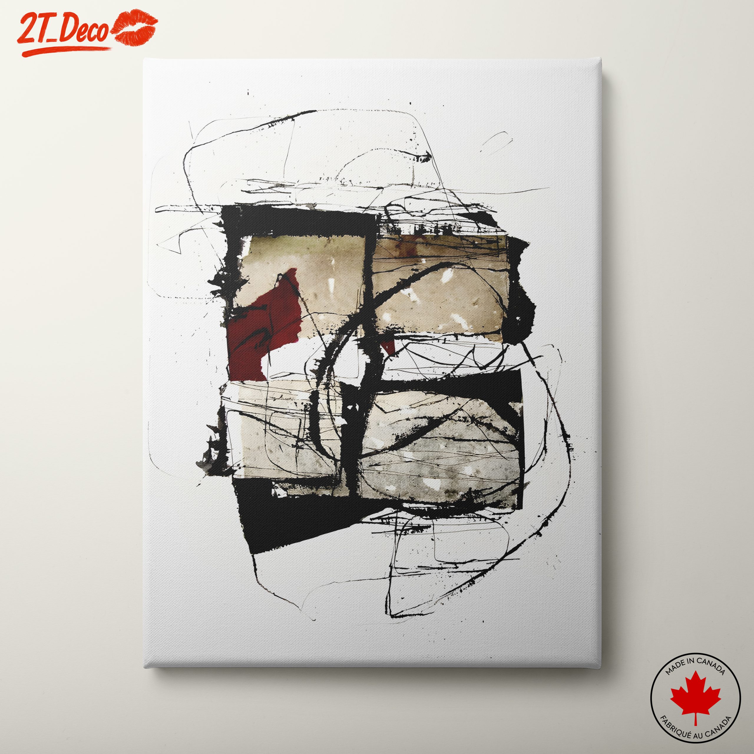 Contemporary Abstract Artwork with Geometric Shapes