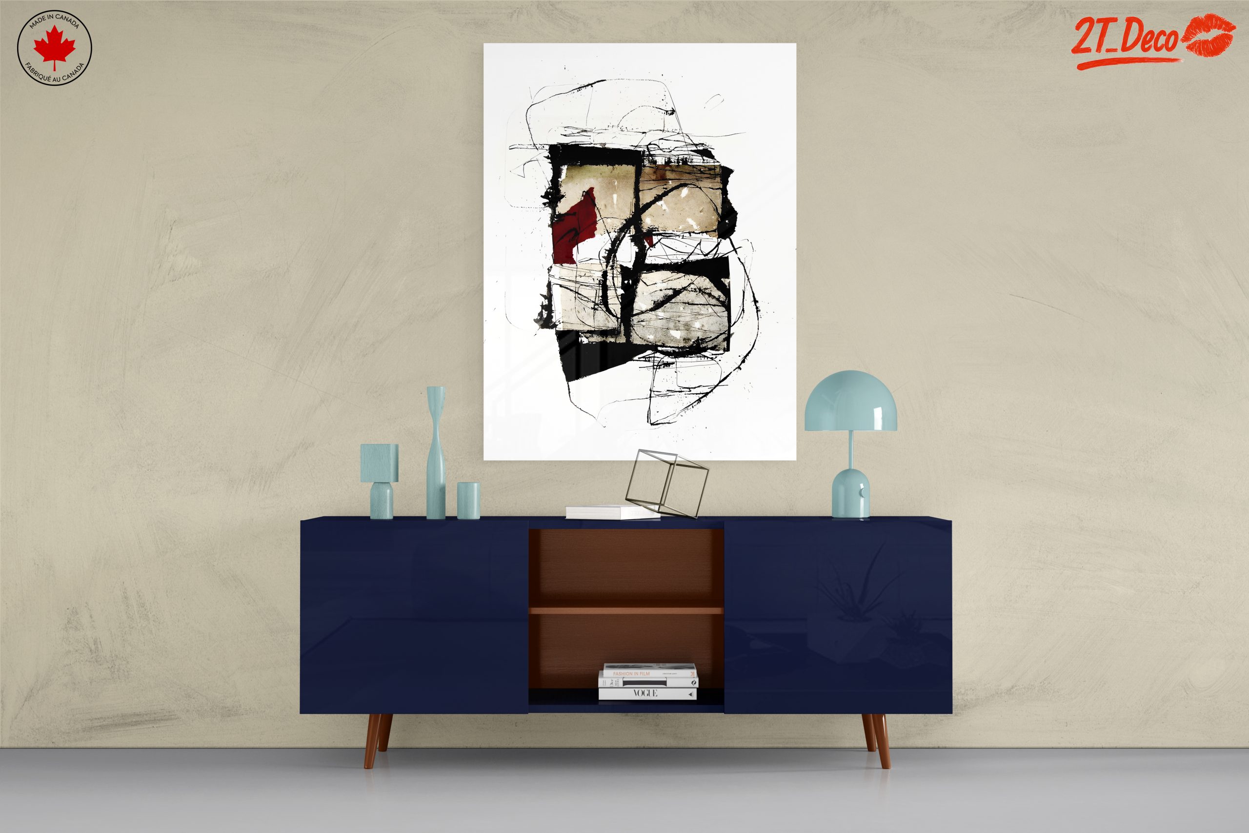 Contemporary Abstract Artwork with Geometric Shapes - Image 8