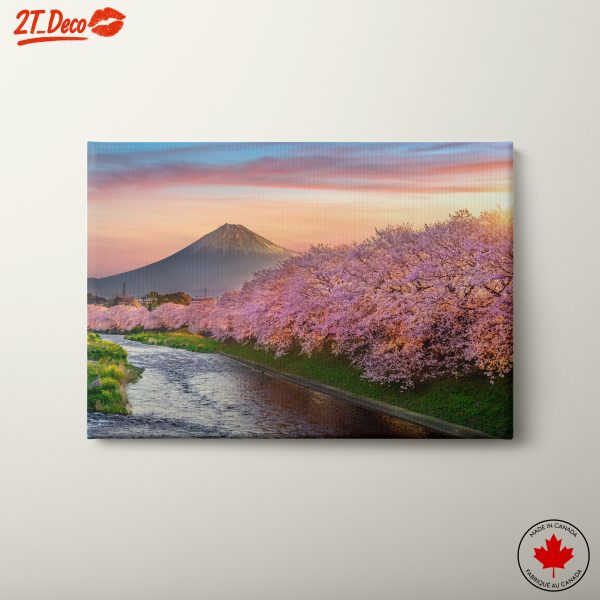 Cherry Blossoms and Mount Fuji Landscape