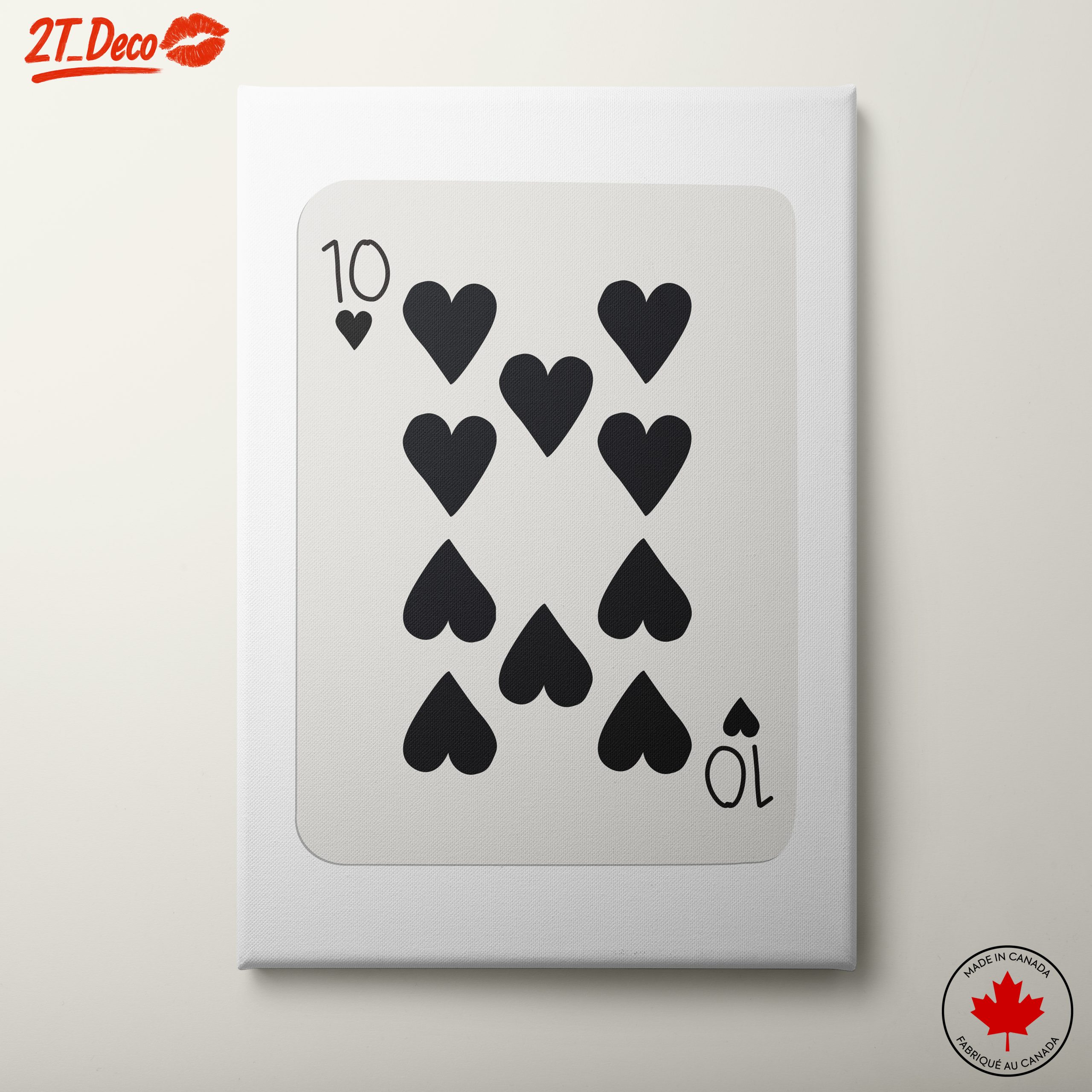 Stylish Ten of Hearts Card Art