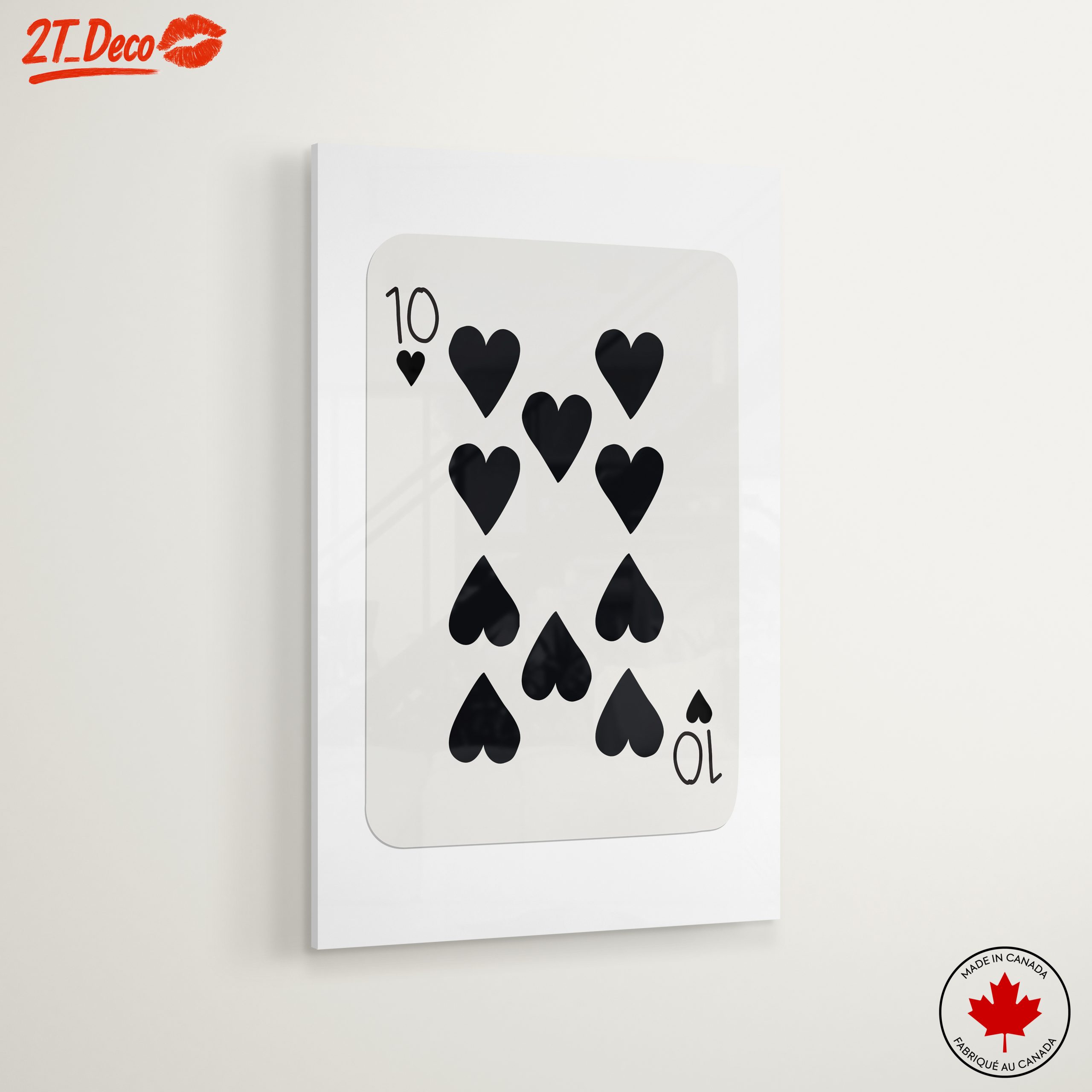 Stylish Ten of Hearts Card Art - Image 6