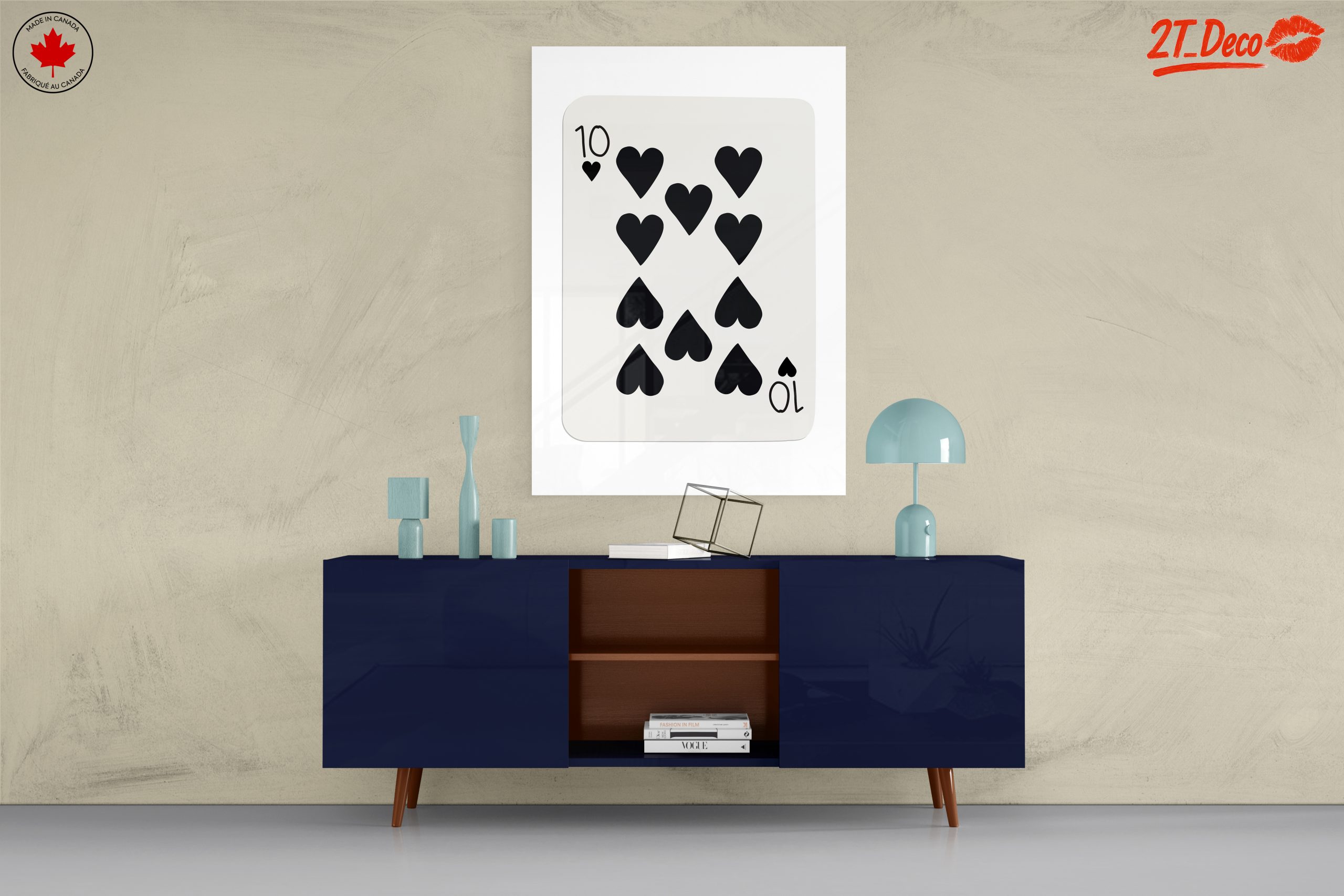 Stylish Ten of Hearts Card Art - Image 8