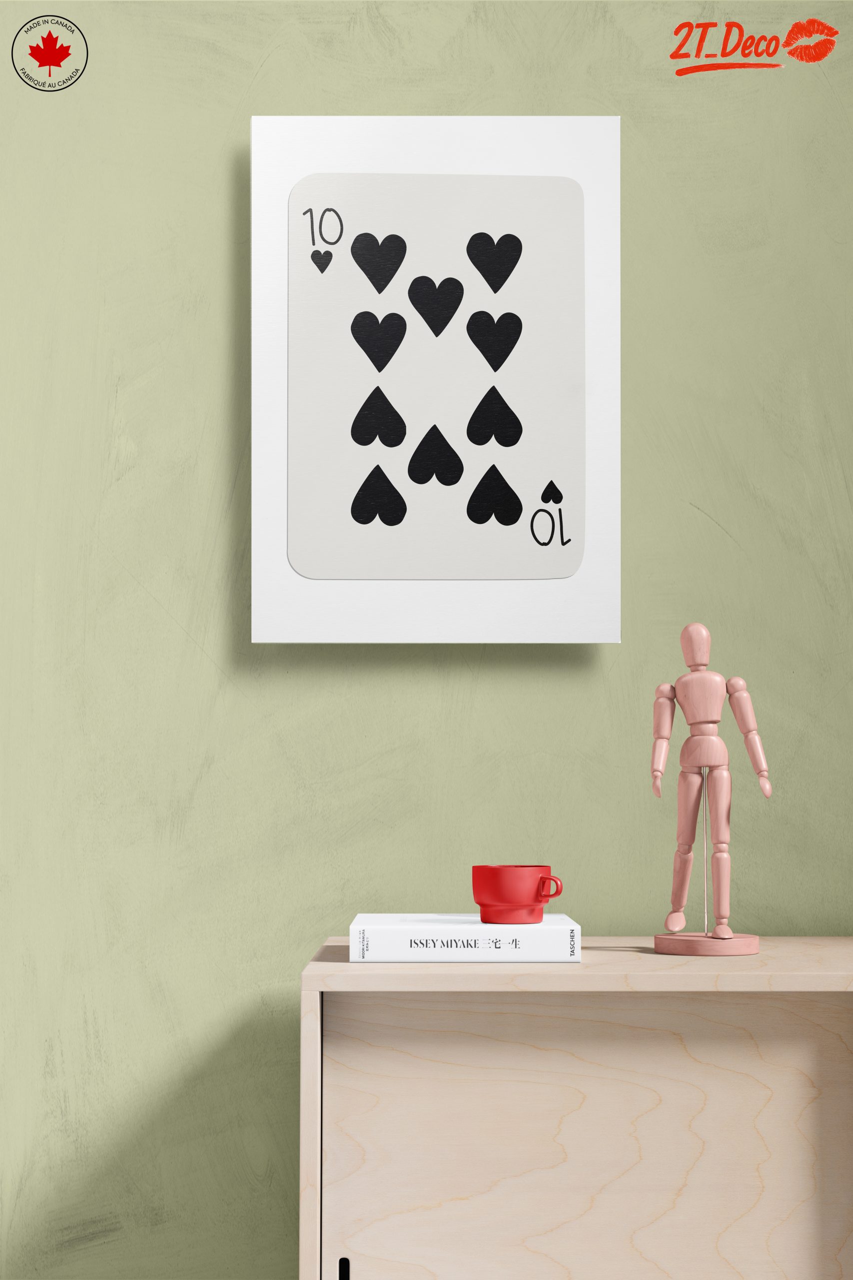 Stylish Ten of Hearts Card Art - Image 14