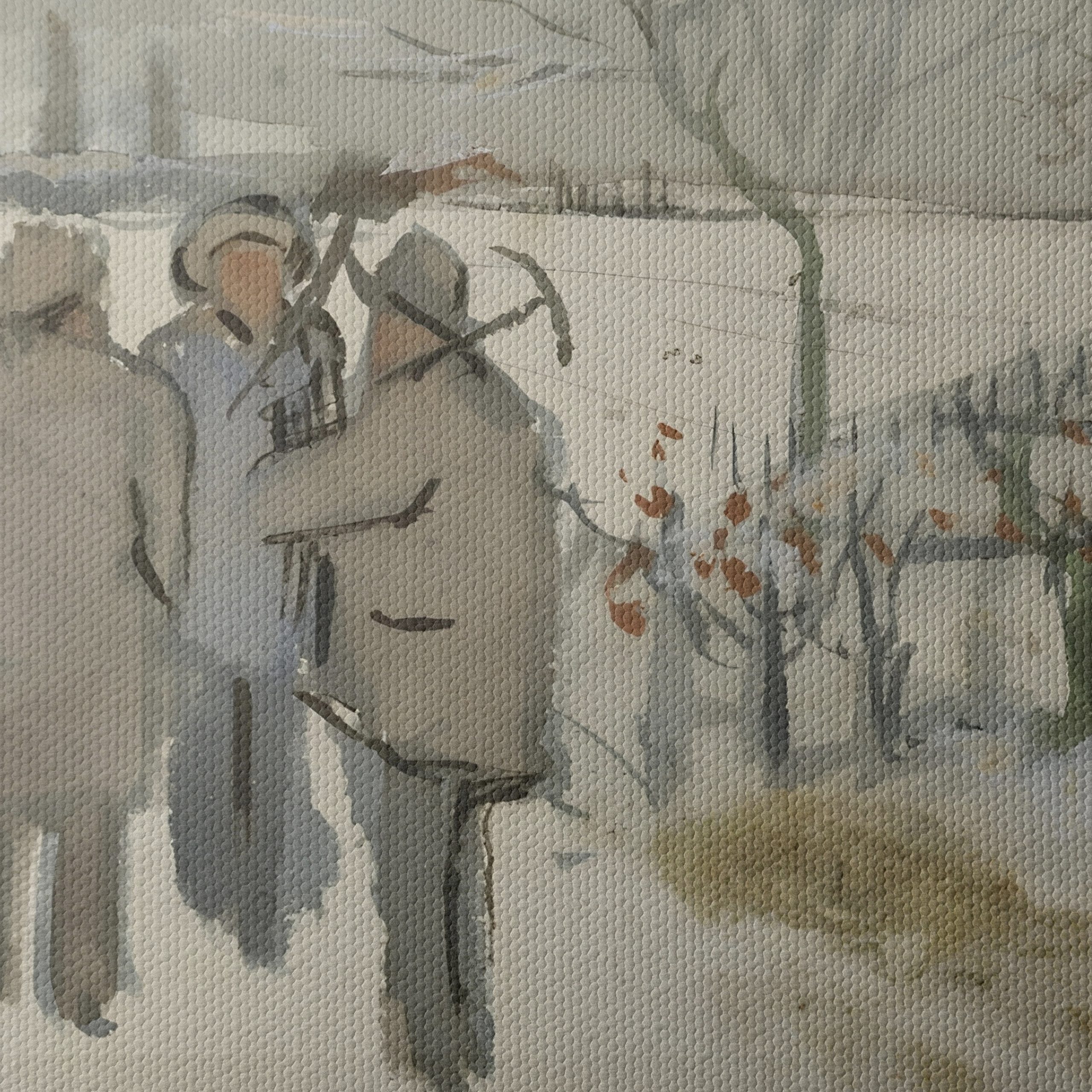 Serene Winter Landscape with Figures - Image 4