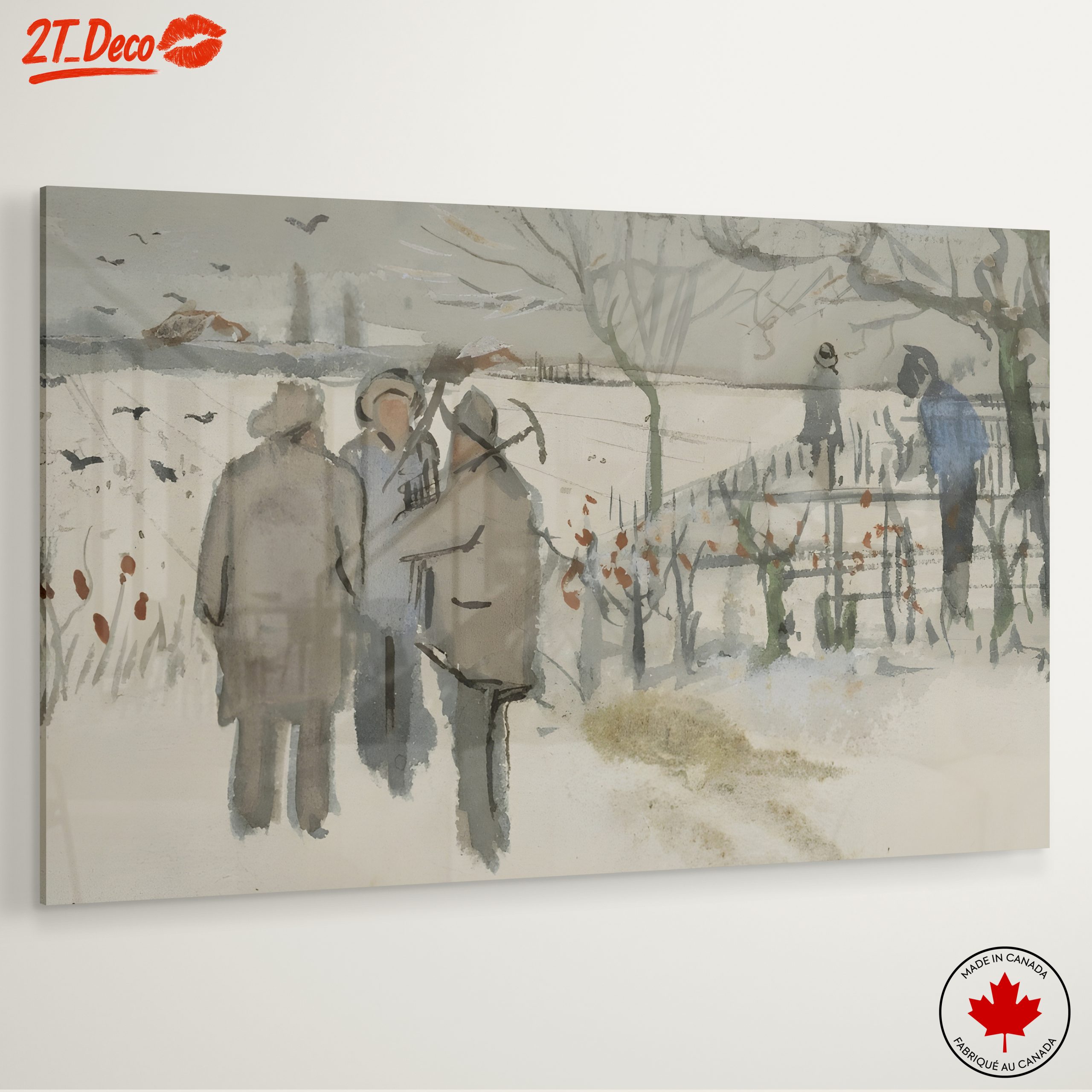 Serene Winter Landscape with Figures - Image 6