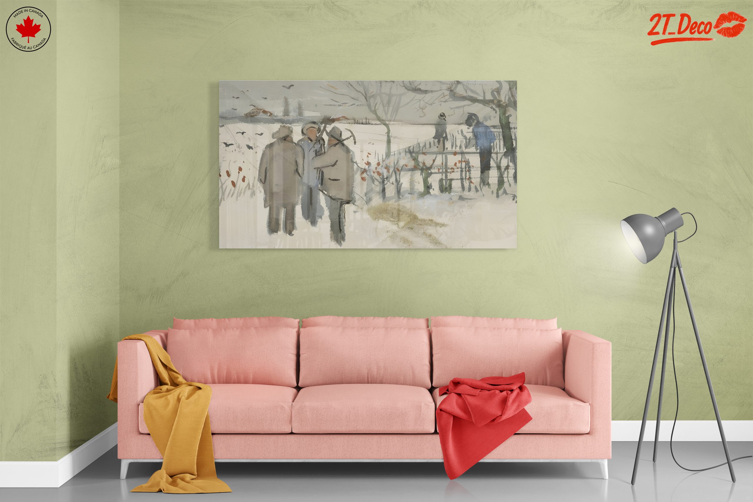 Serene Winter Landscape with Figures - Image 7