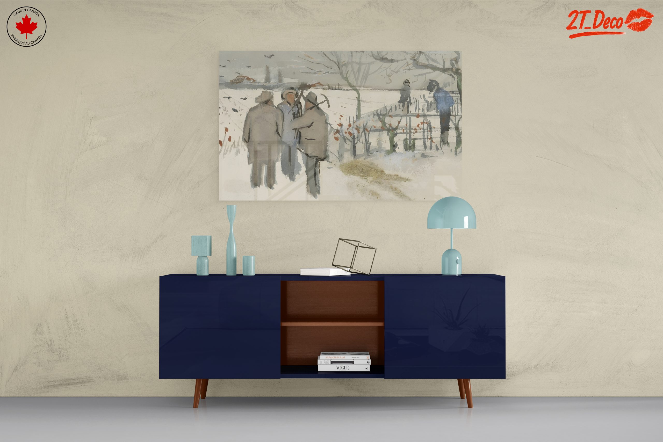 Serene Winter Landscape with Figures - Image 8