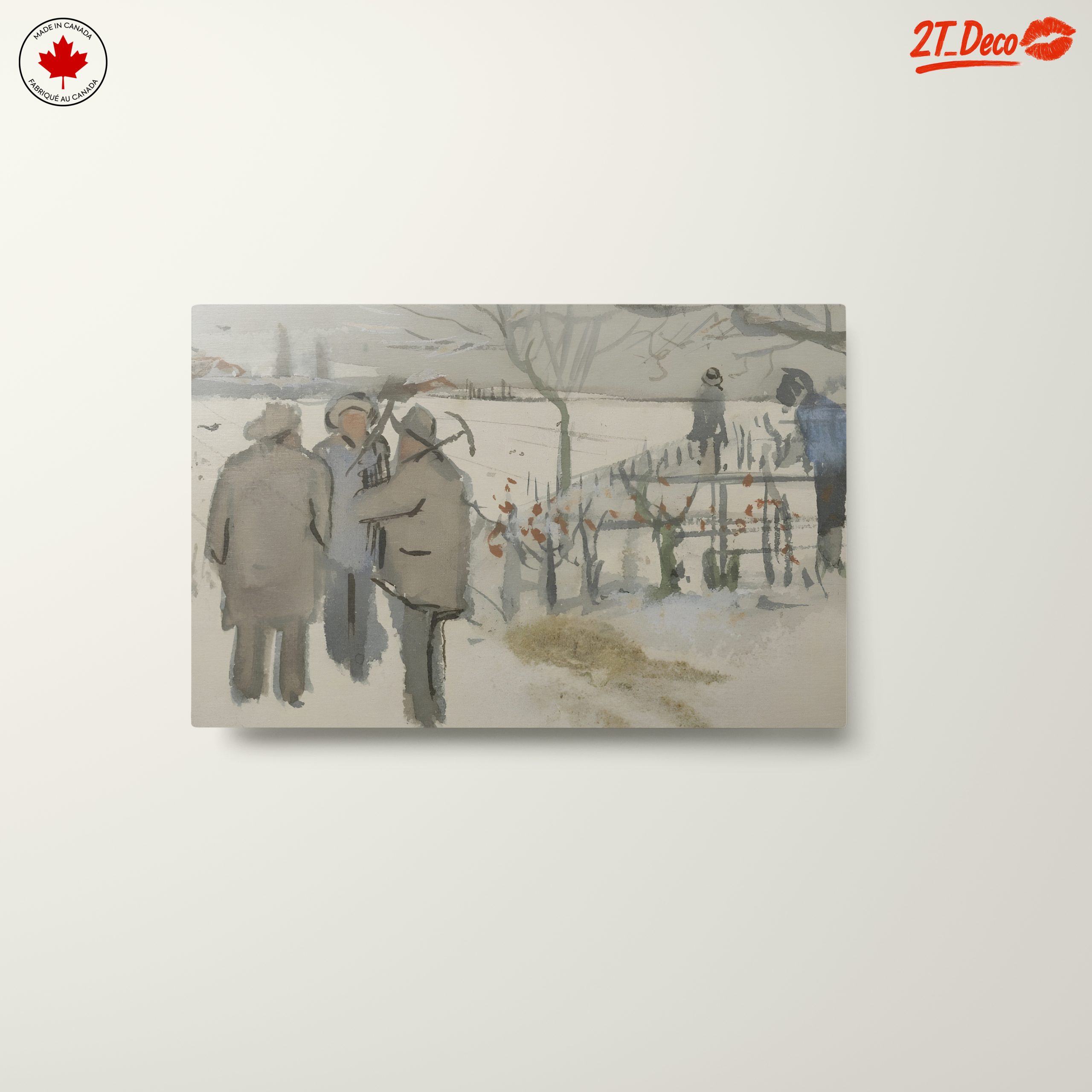 Serene Winter Landscape with Figures - Image 10