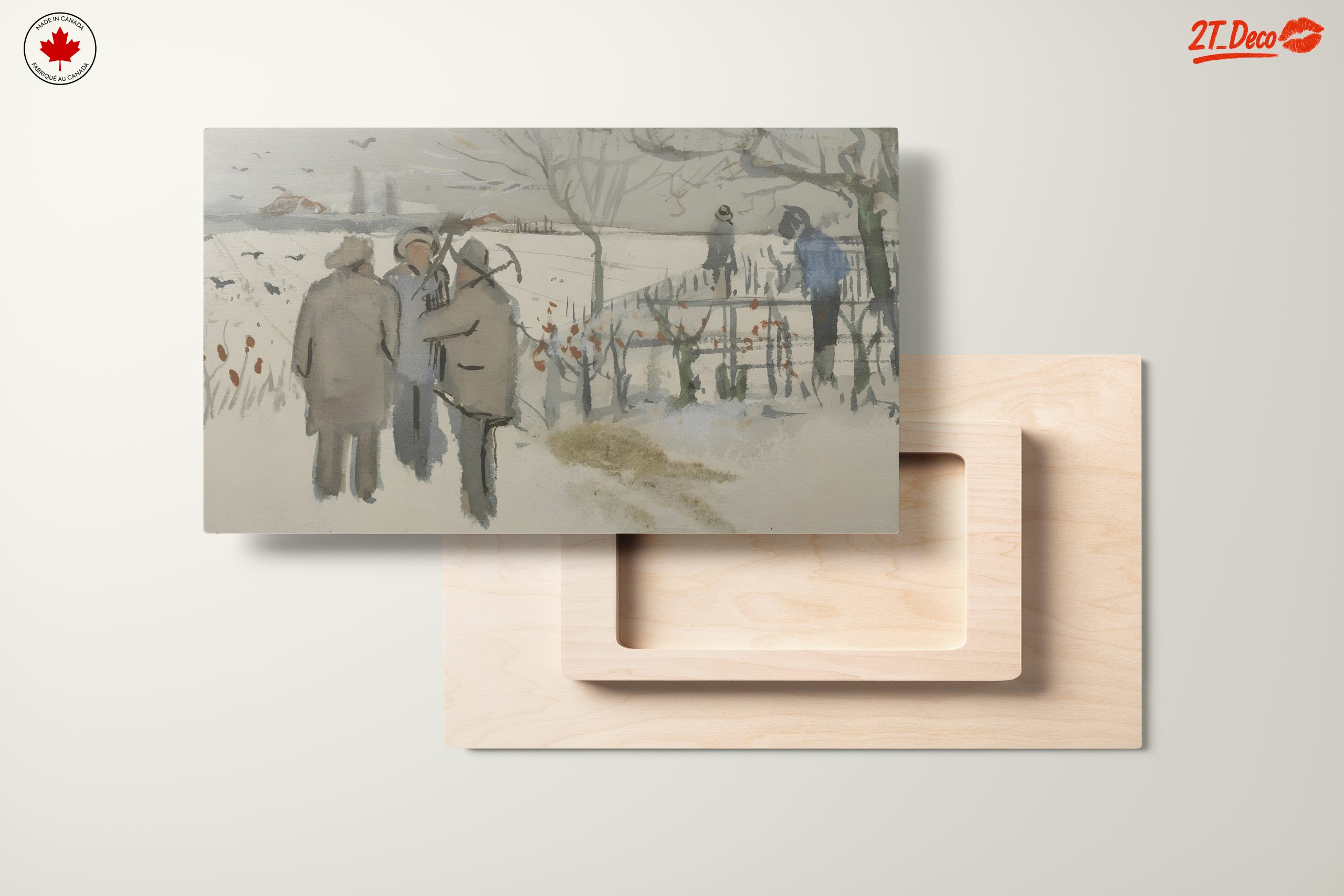 Serene Winter Landscape with Figures - Image 11