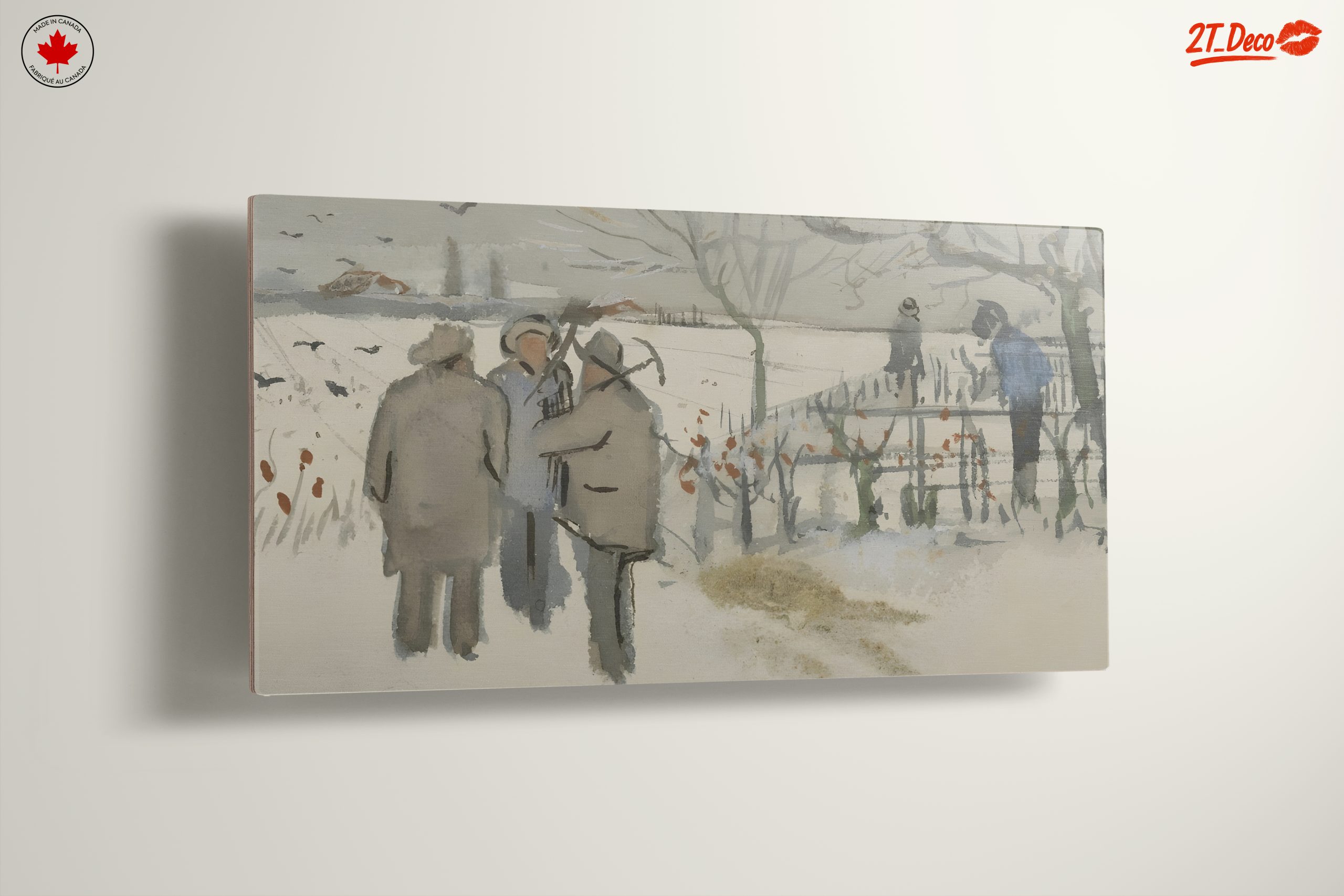 Serene Winter Landscape with Figures - Image 13