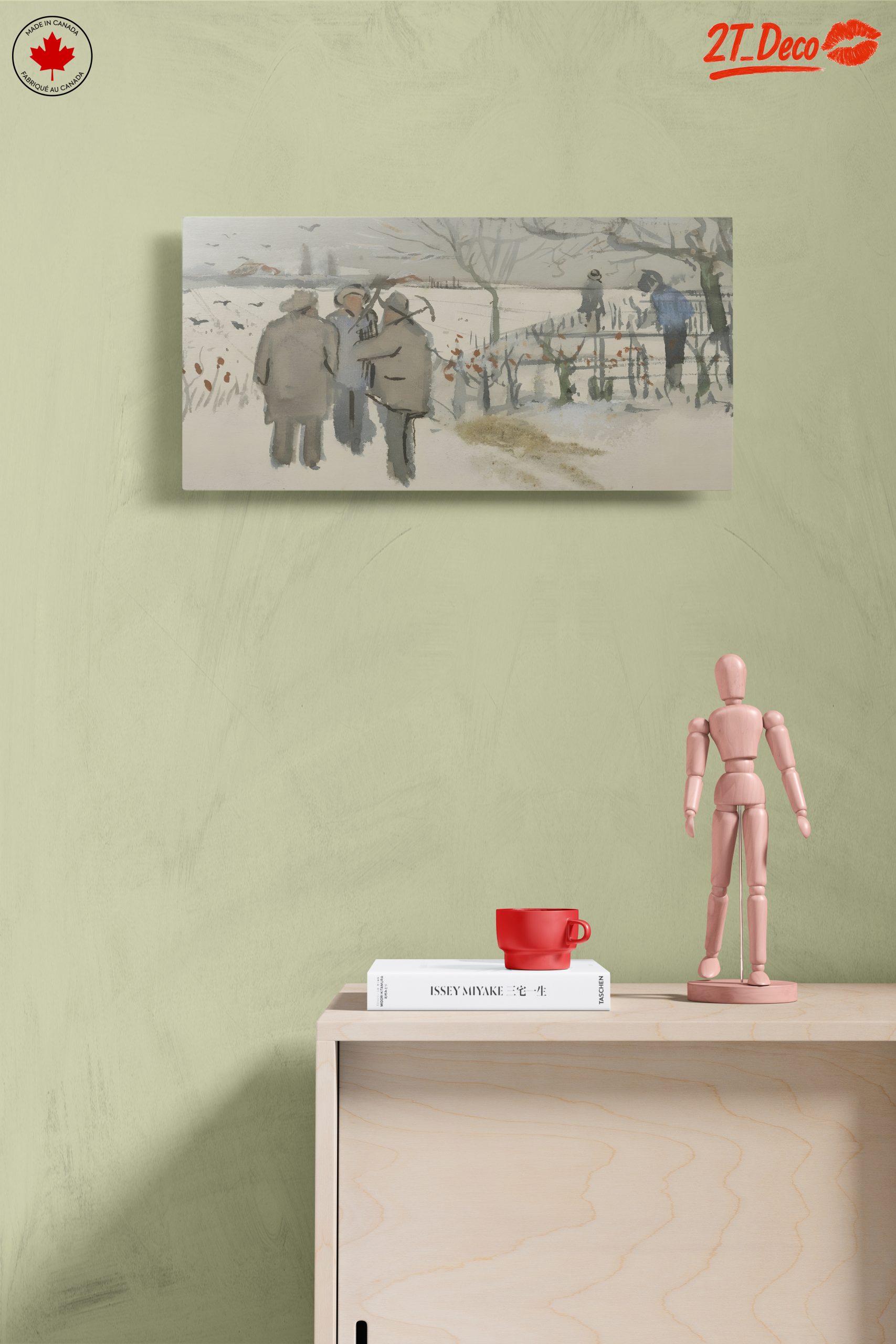 Serene Winter Landscape with Figures - Image 14