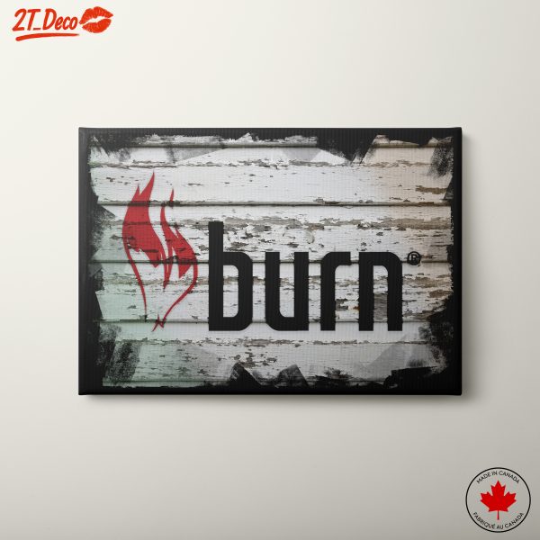 Burn Typography Art on Weathered Background