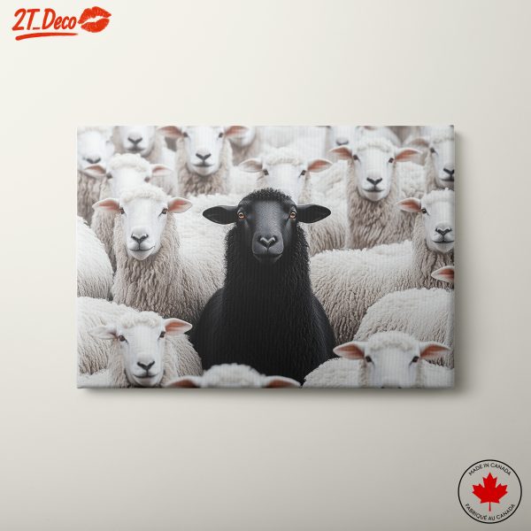 Black Sheep Among White Flock Art