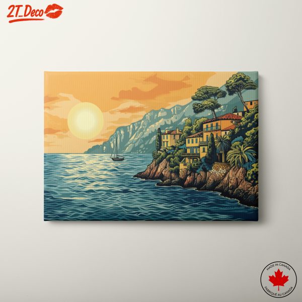 Vibrant Coastal Landscape at Sunset