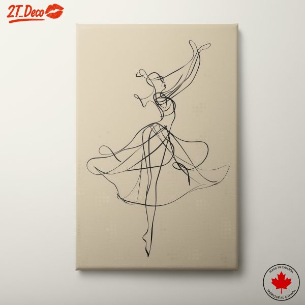 Elegant Abstract Dancer Outline