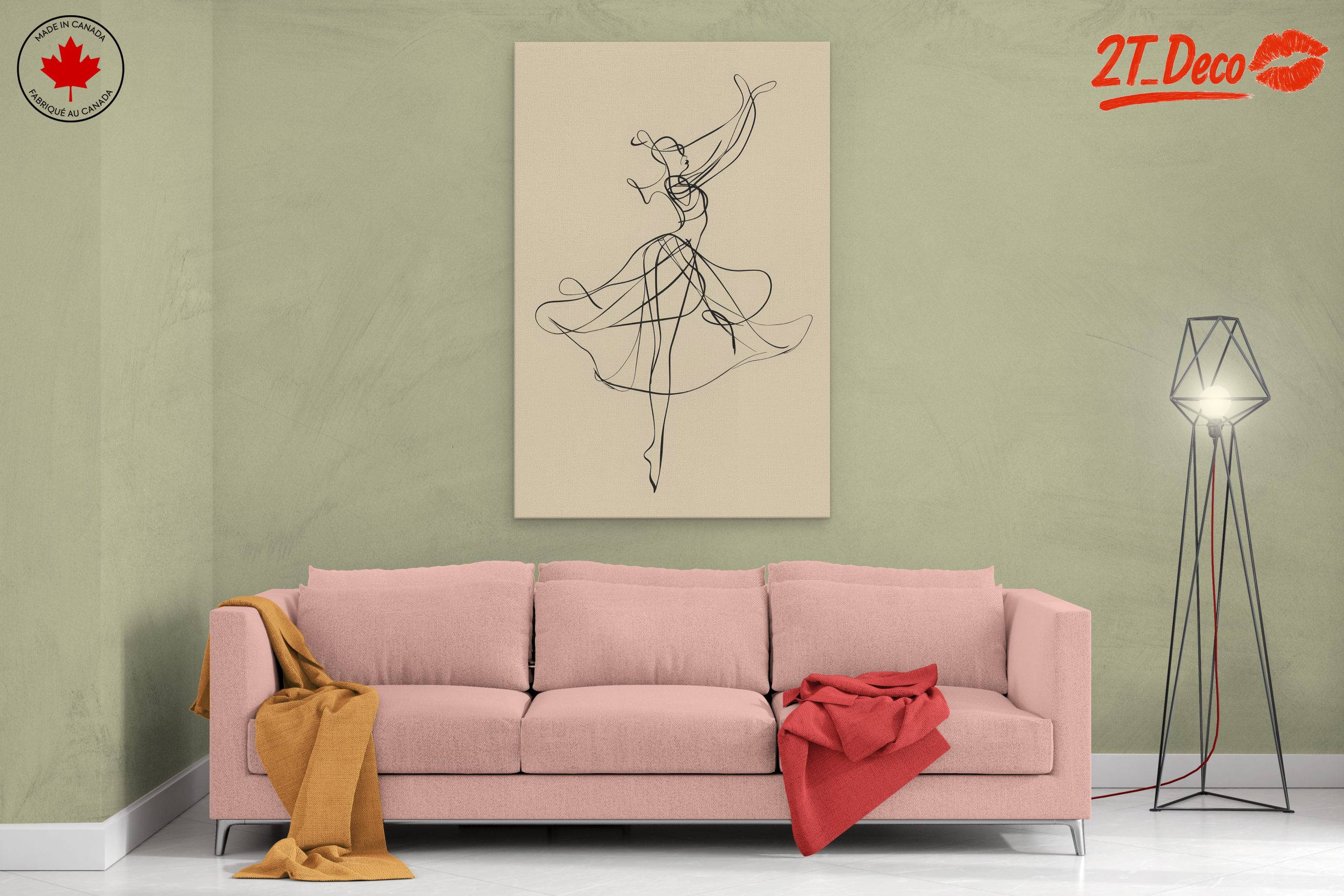 Elegant Abstract Dancer Outline - Image 2