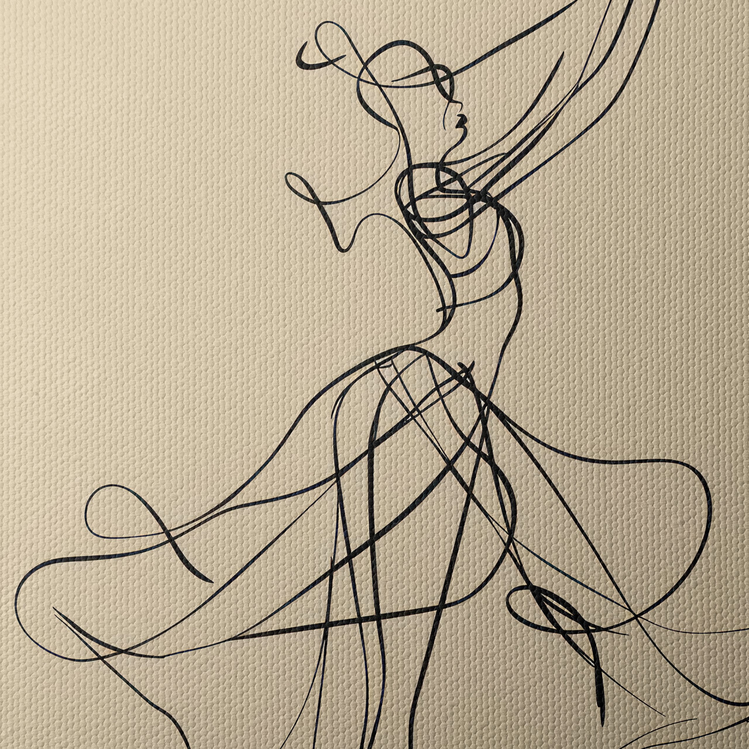 Elegant Abstract Dancer Outline - Image 4