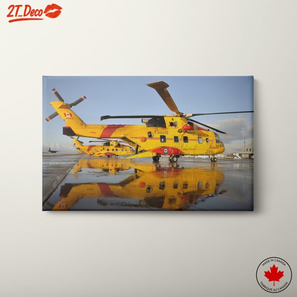 Canadian Rescue Helicopters on Airfield