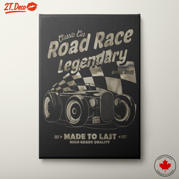 Legendary Classic Car Road Race Artwork