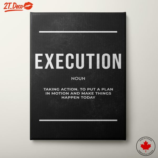 Inspiring Execution Motivation Wall Art