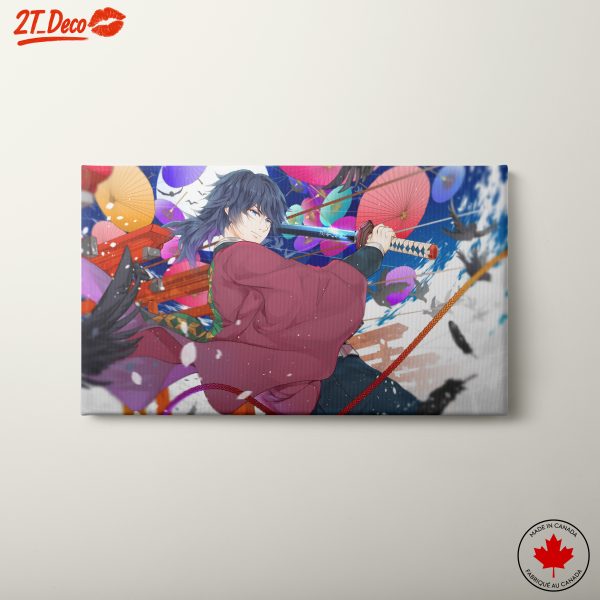 Action-Packed Scene from Anime With Colorful Umbrellas
