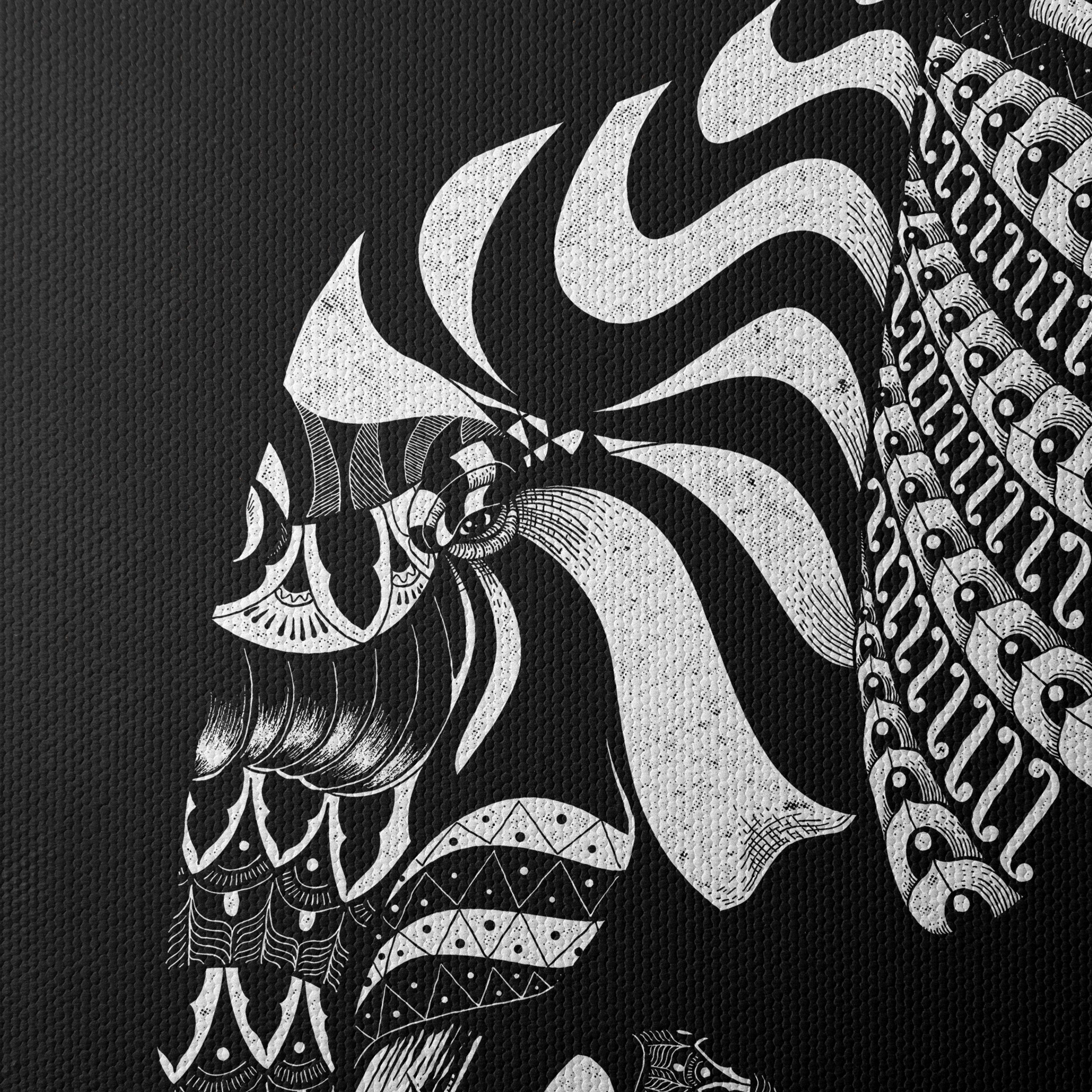 Artistic Elephant Design in Black and White - Image 4