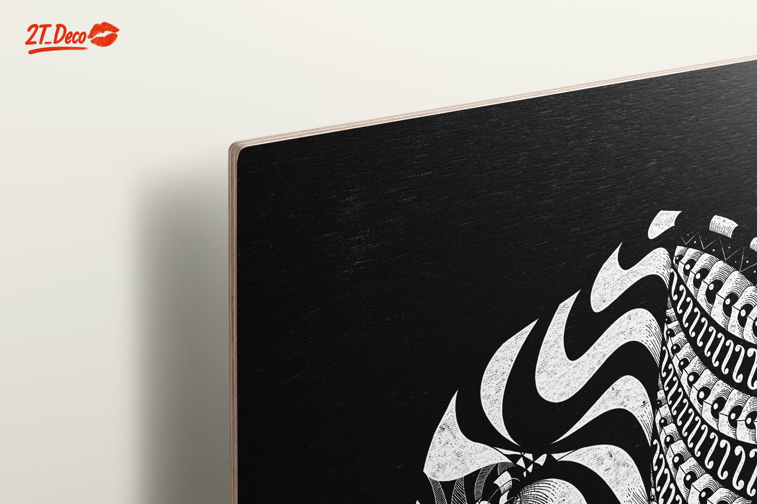 Artistic Elephant Design in Black and White - Image 15