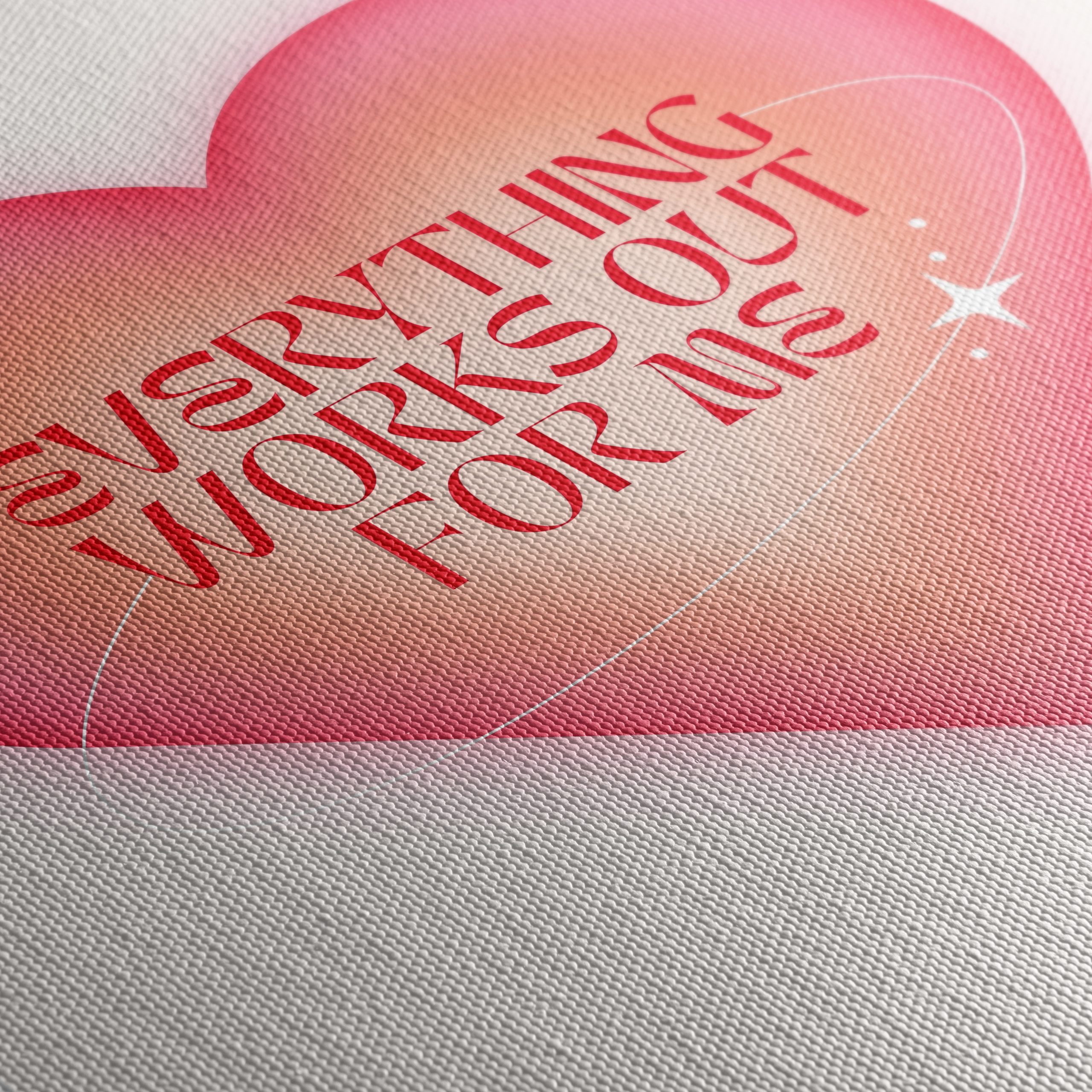 Everything Works Out Motivation Heart Art - Image 5