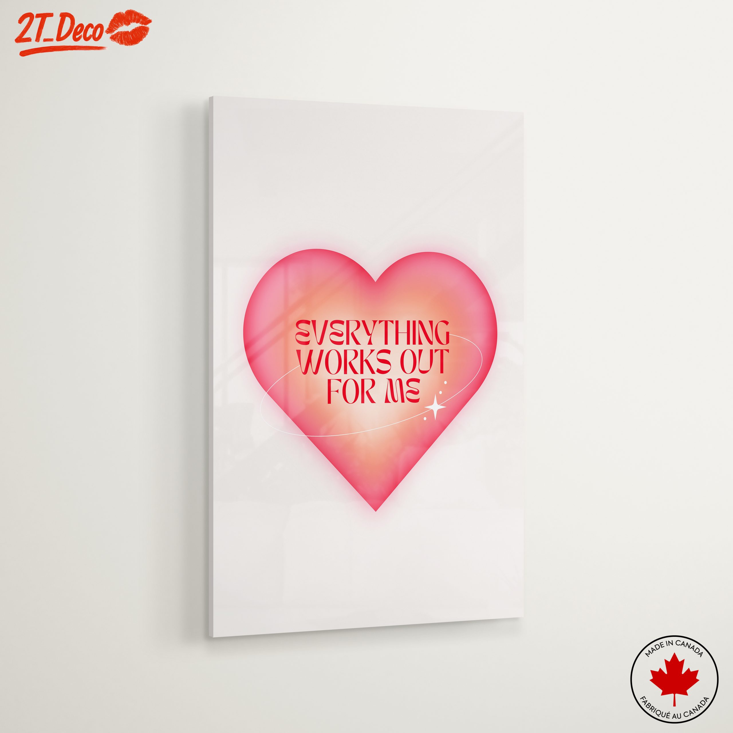 Everything Works Out Motivation Heart Art - Image 6
