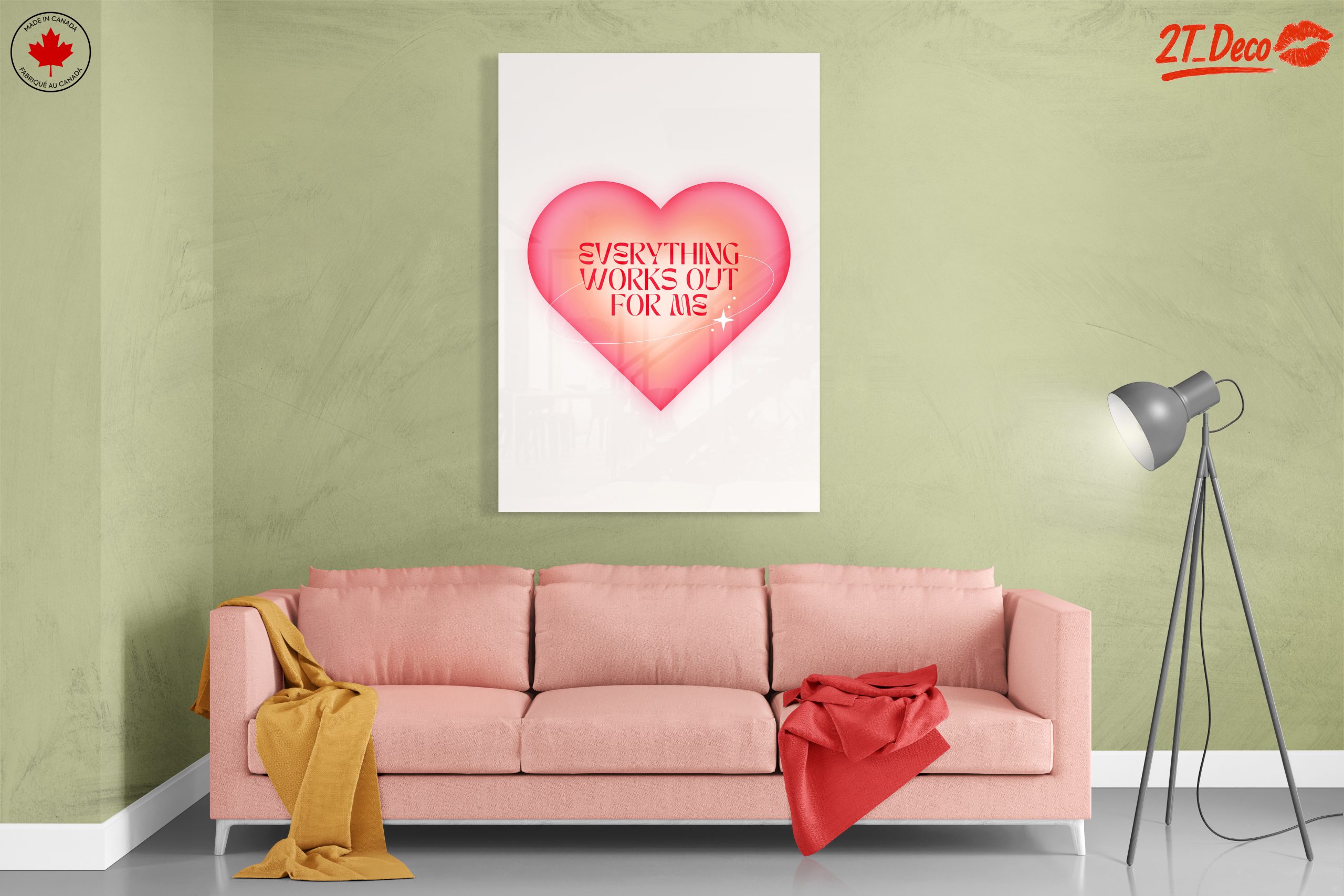Everything Works Out Motivation Heart Art - Image 7