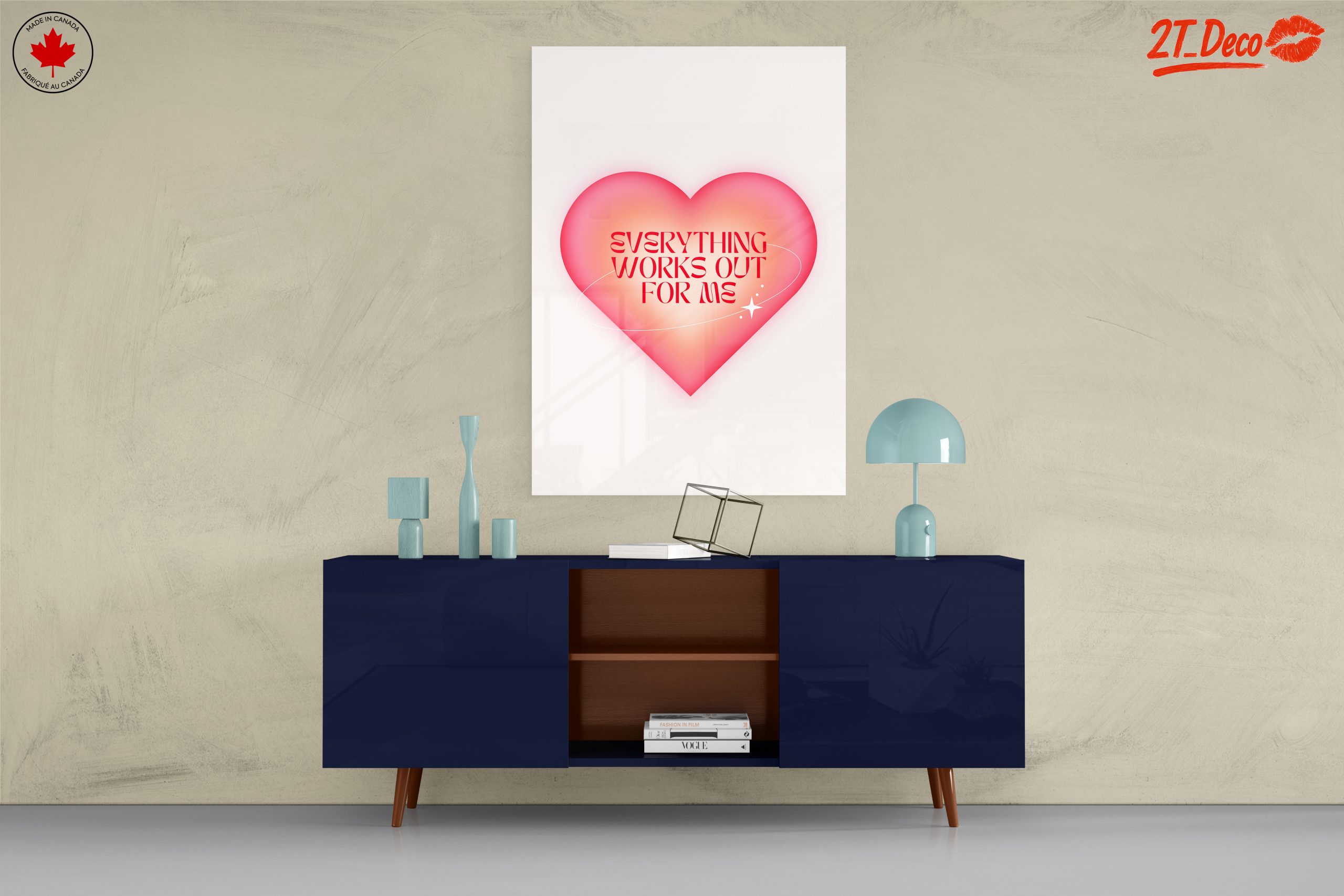Everything Works Out Motivation Heart Art - Image 8
