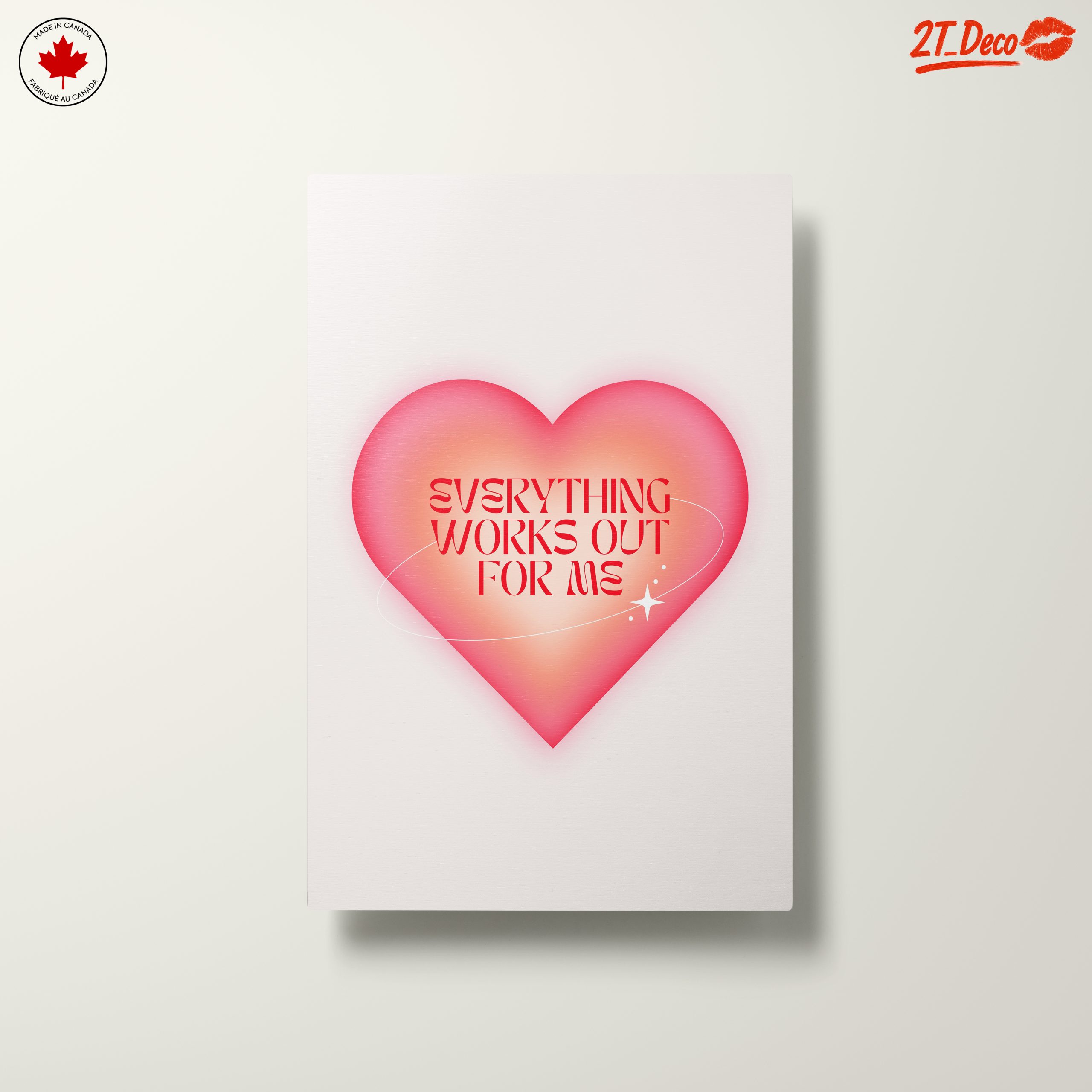 Everything Works Out Motivation Heart Art - Image 10