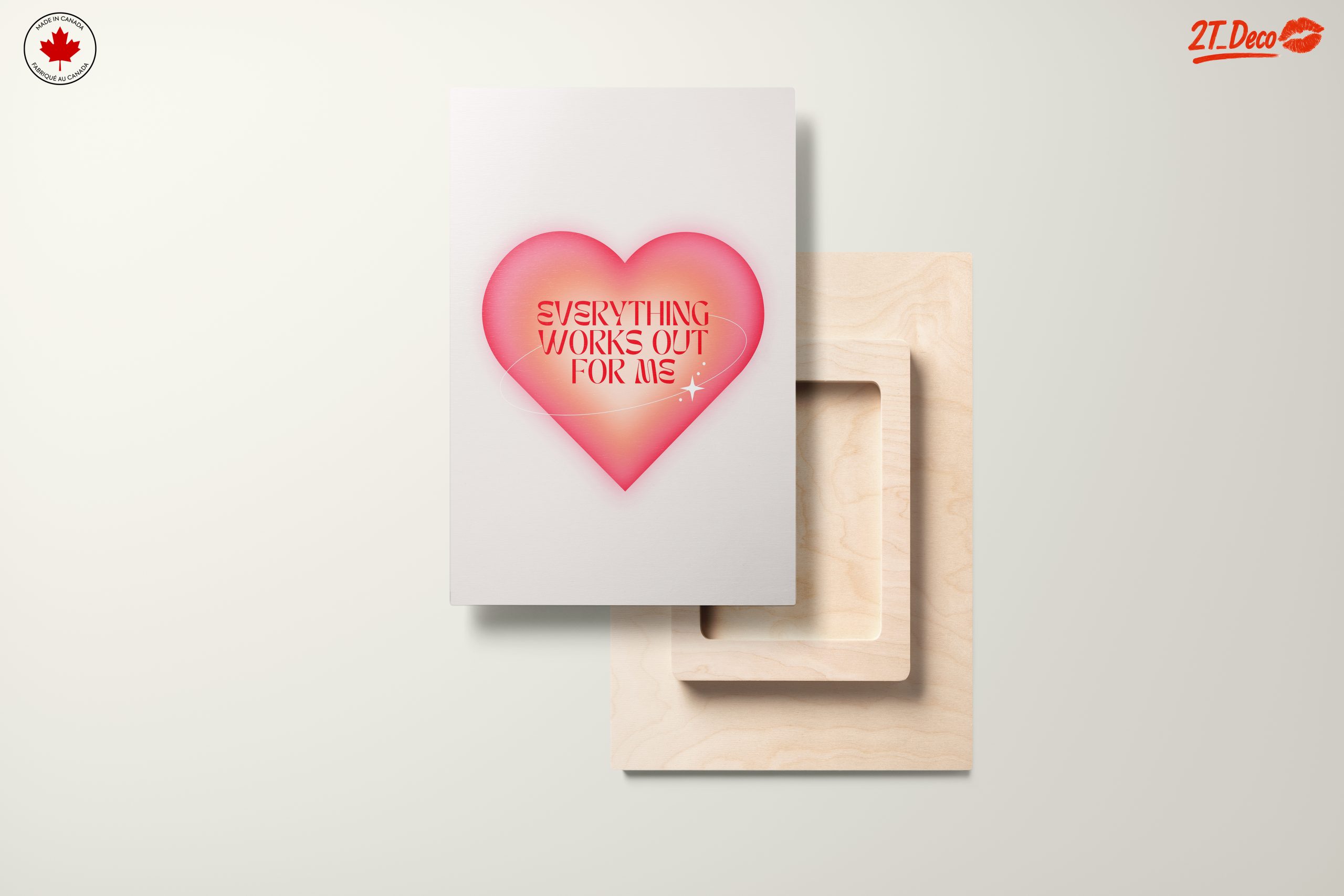 Everything Works Out Motivation Heart Art - Image 11