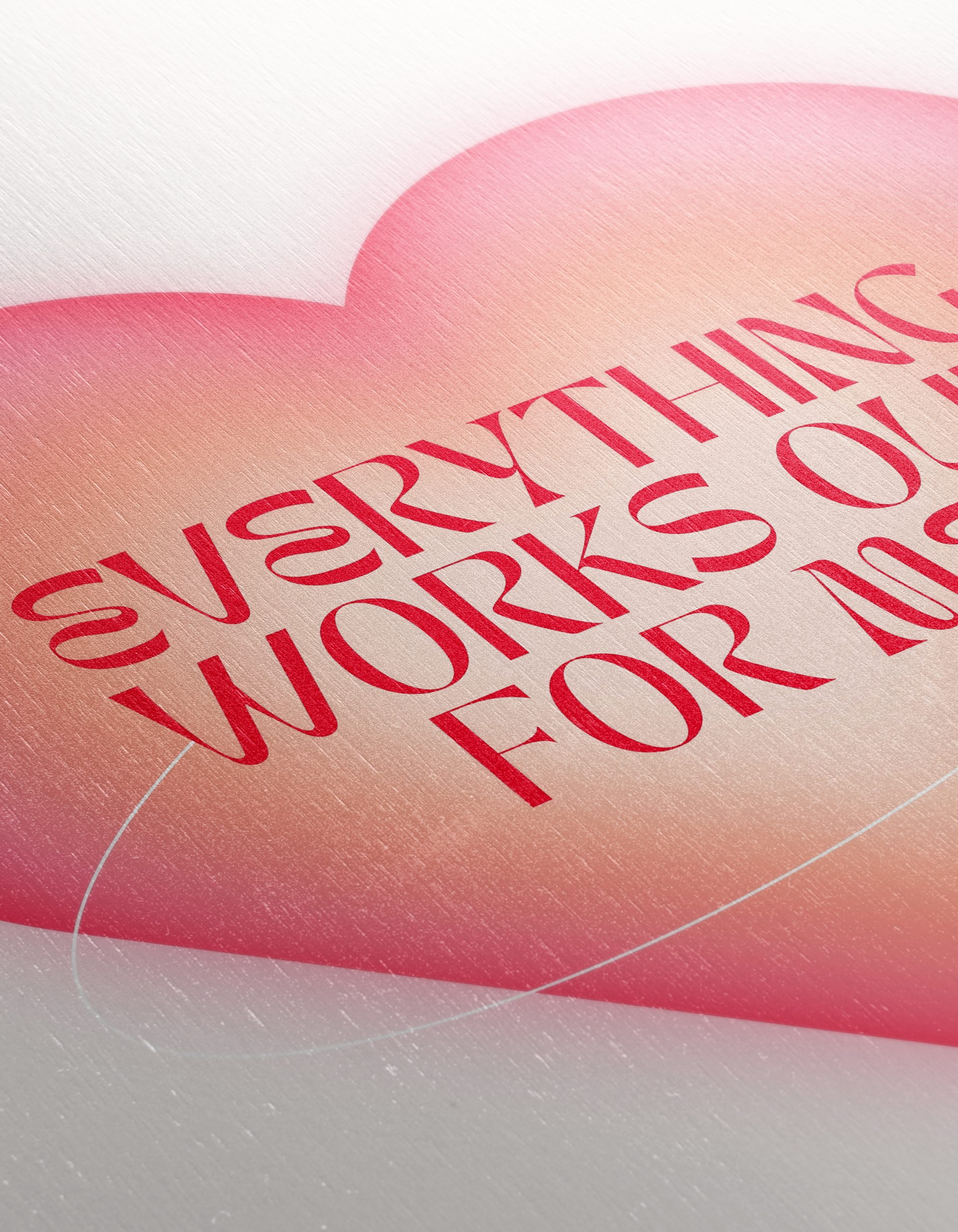 Everything Works Out Motivation Heart Art - Image 12