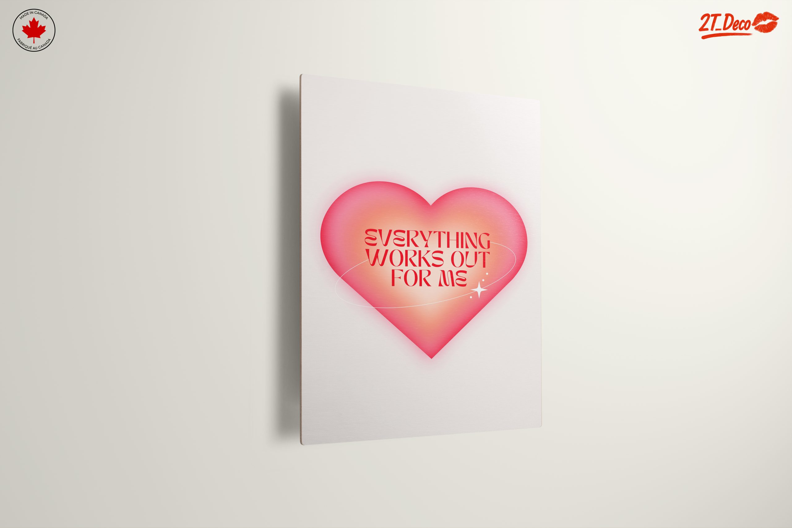Everything Works Out Motivation Heart Art - Image 13
