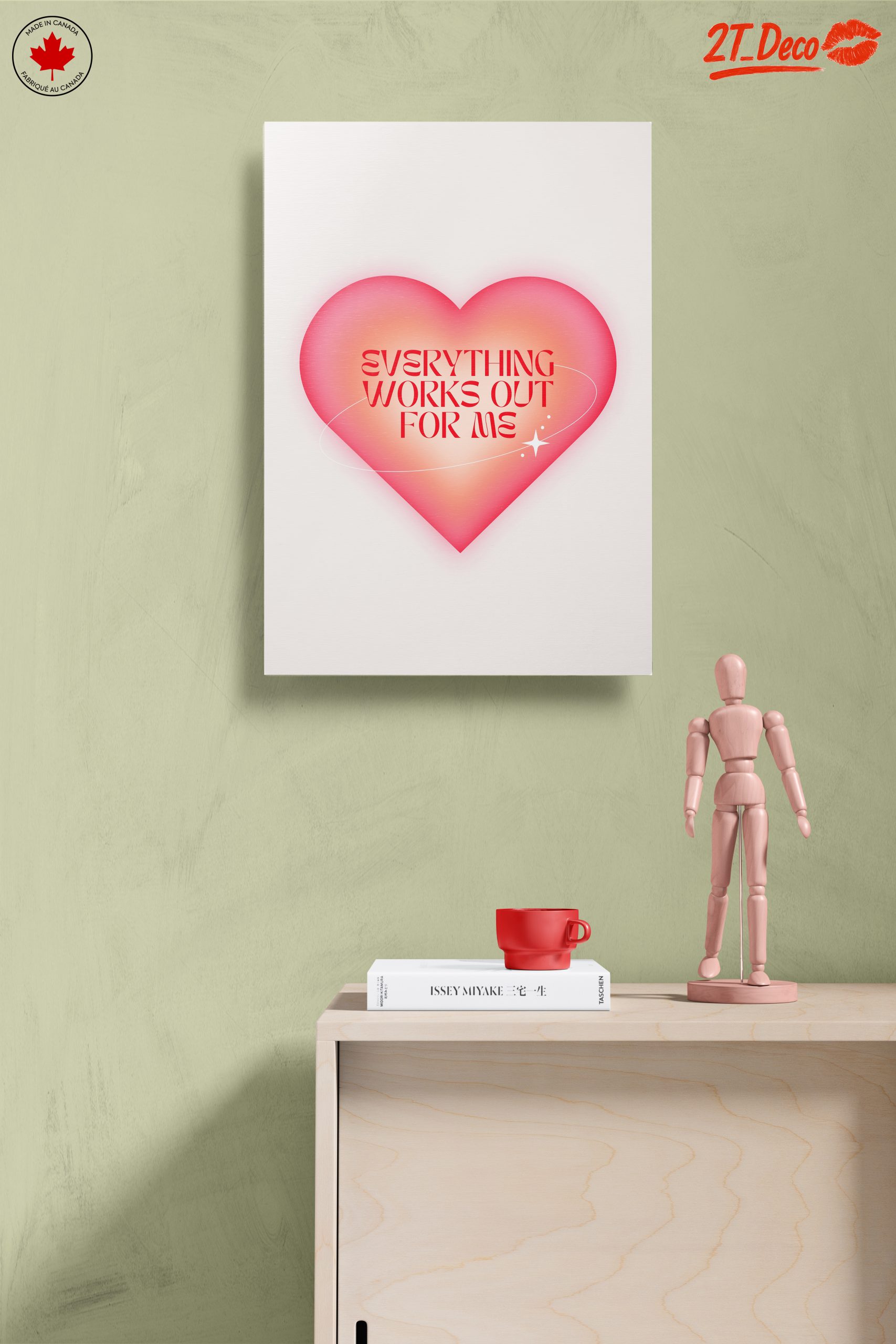 Everything Works Out Motivation Heart Art - Image 14