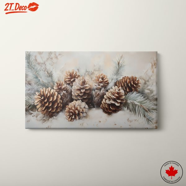 Botanical Art Featuring Pinecones and Greenery