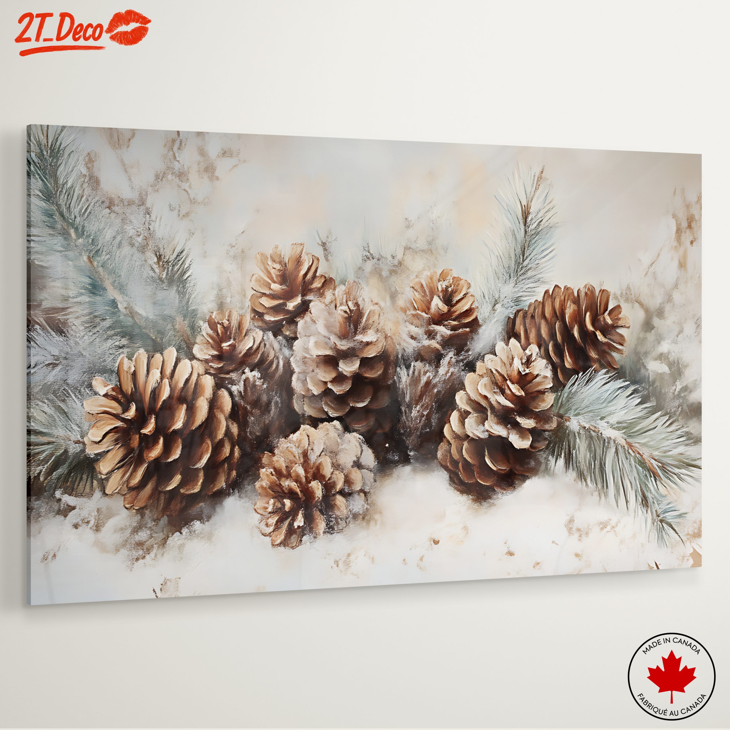 Botanical Art Featuring Pinecones and Greenery - Image 6