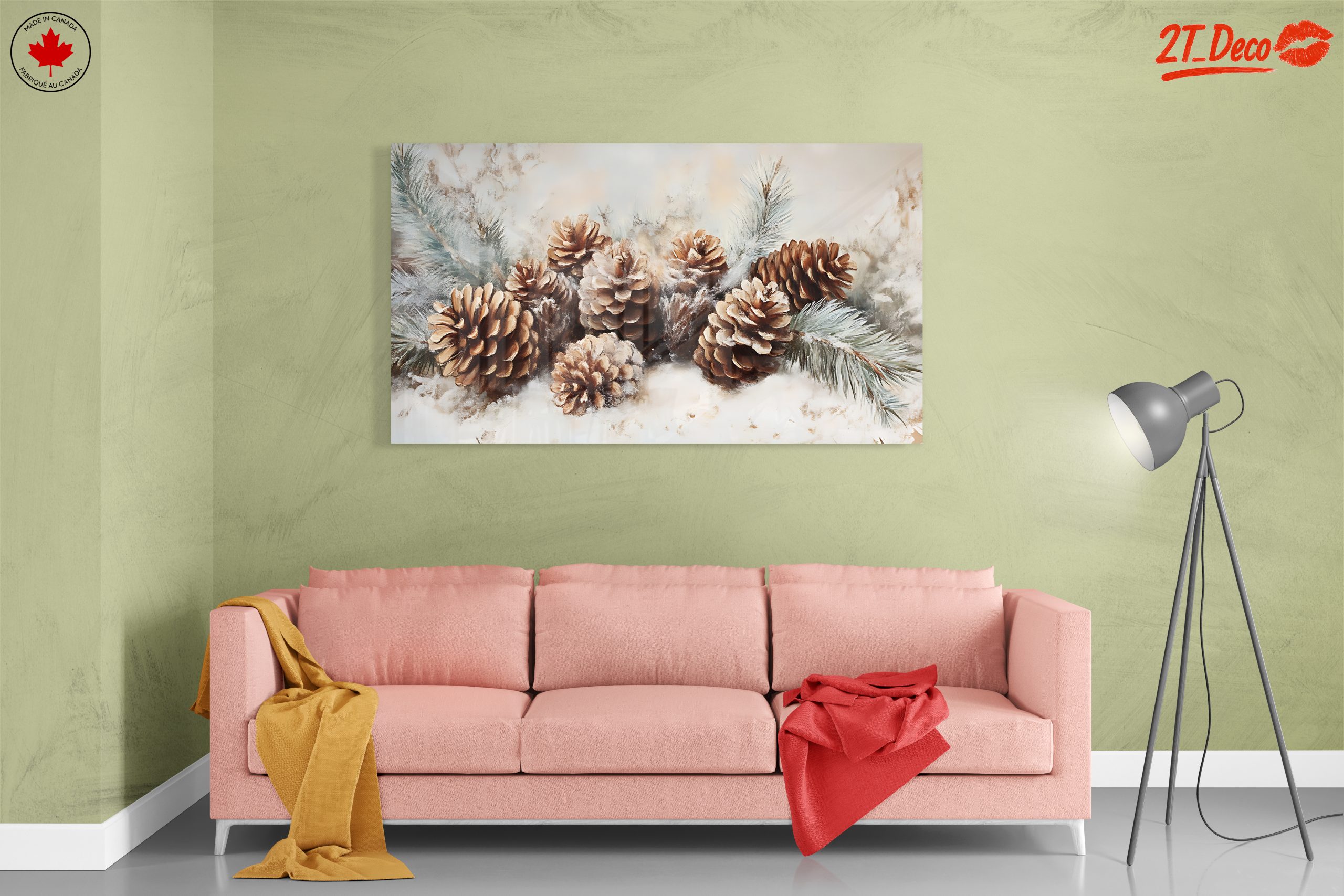 Botanical Art Featuring Pinecones and Greenery - Image 7