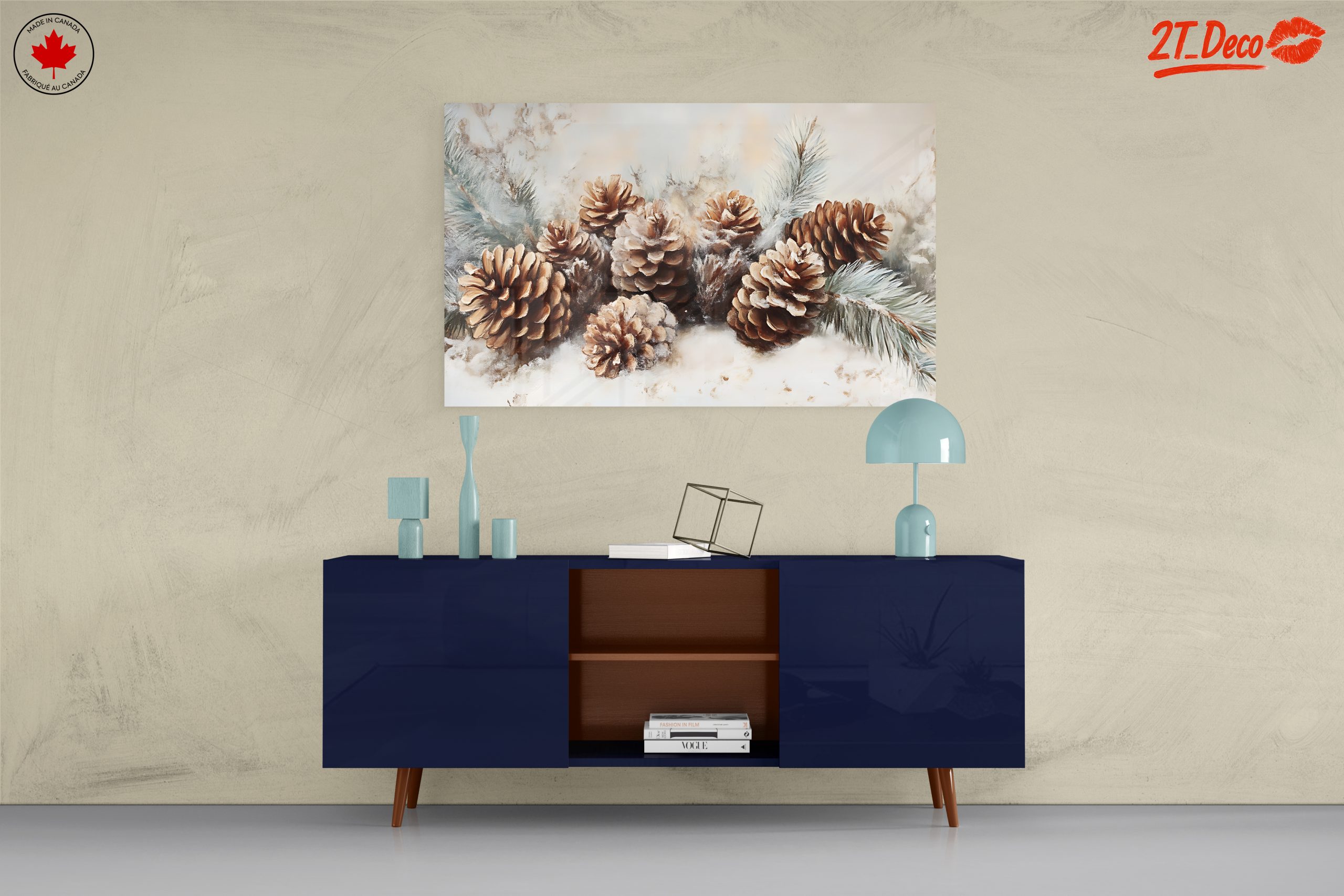 Botanical Art Featuring Pinecones and Greenery - Image 8