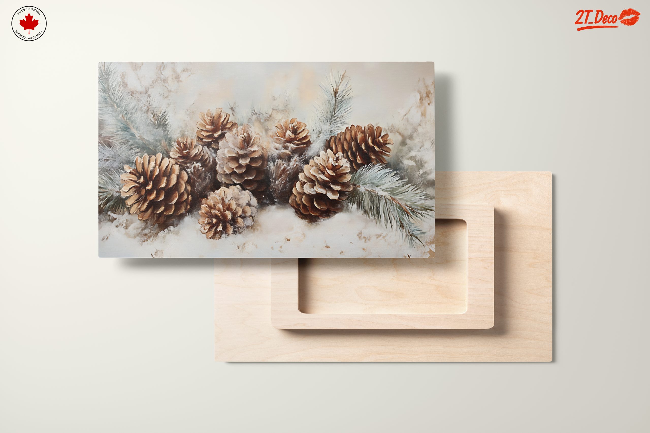 Botanical Art Featuring Pinecones and Greenery - Image 11