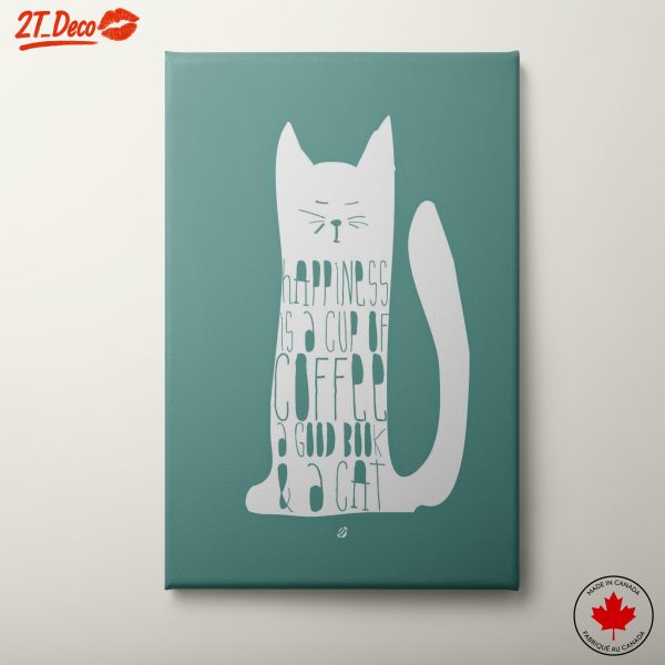 Playful Cat Art Featuring Text